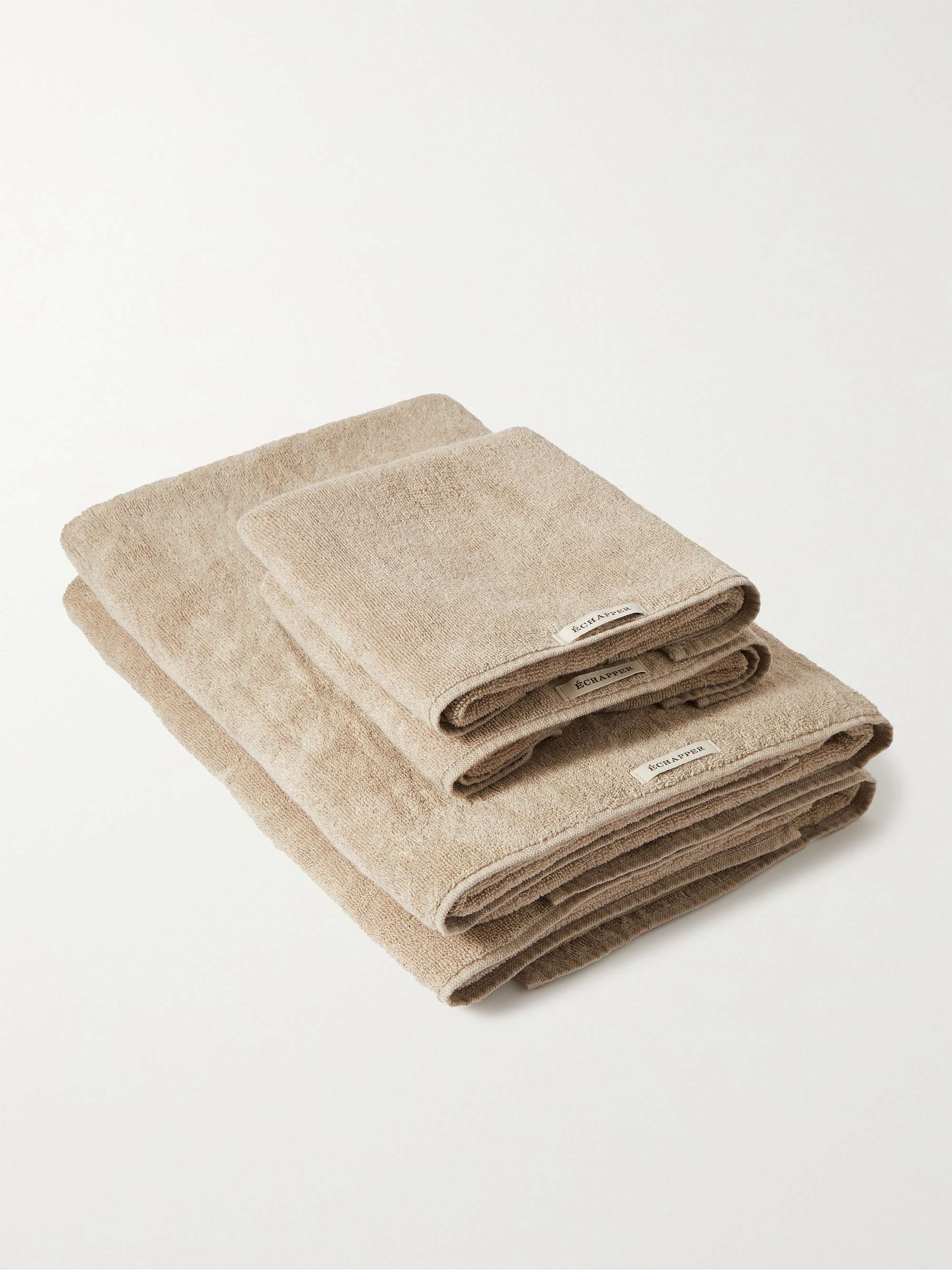 ÉCHAPPER Set of Four Linen and Cotton-Blend Towels