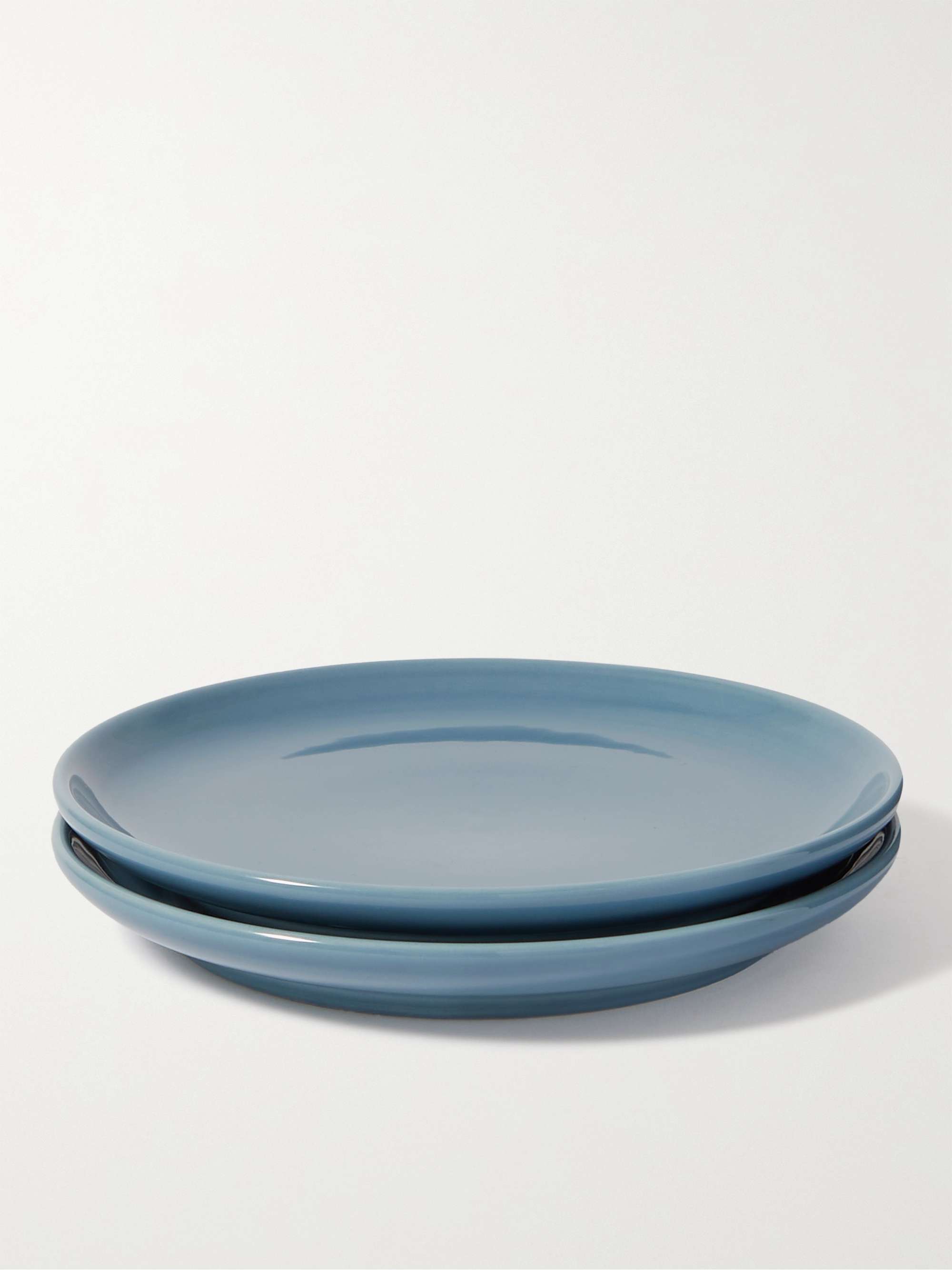 R+D.LAB Set of Two Small Bilancia Glazed Ceramic Plates