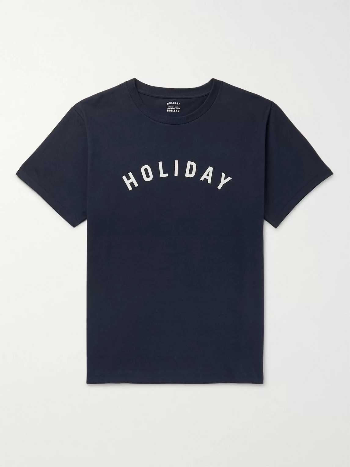 Holiday Boileau Slim-fit Logo-print Cotton-jersey T-shirt In Blue