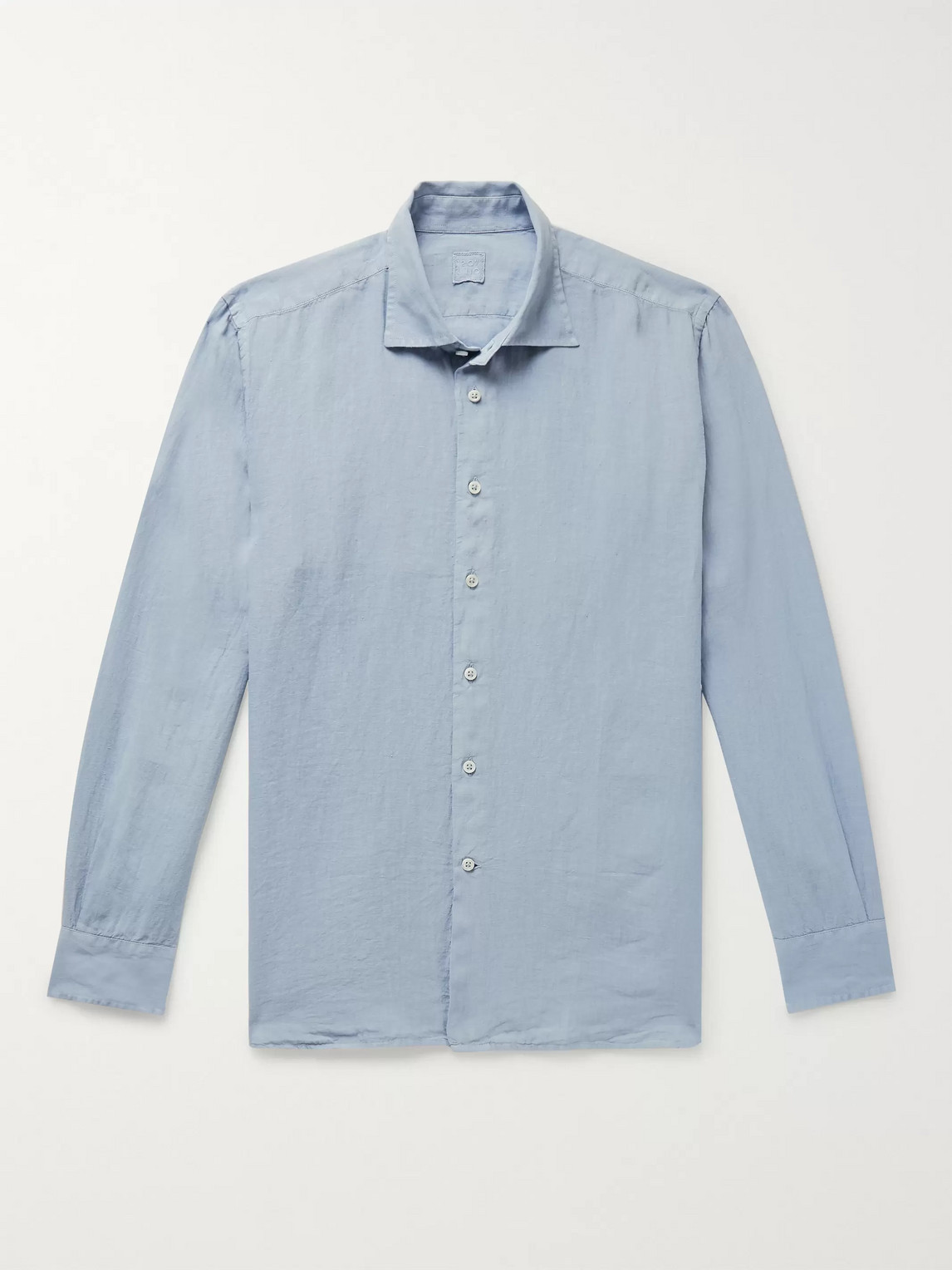 120% Linen Shirt In Blue