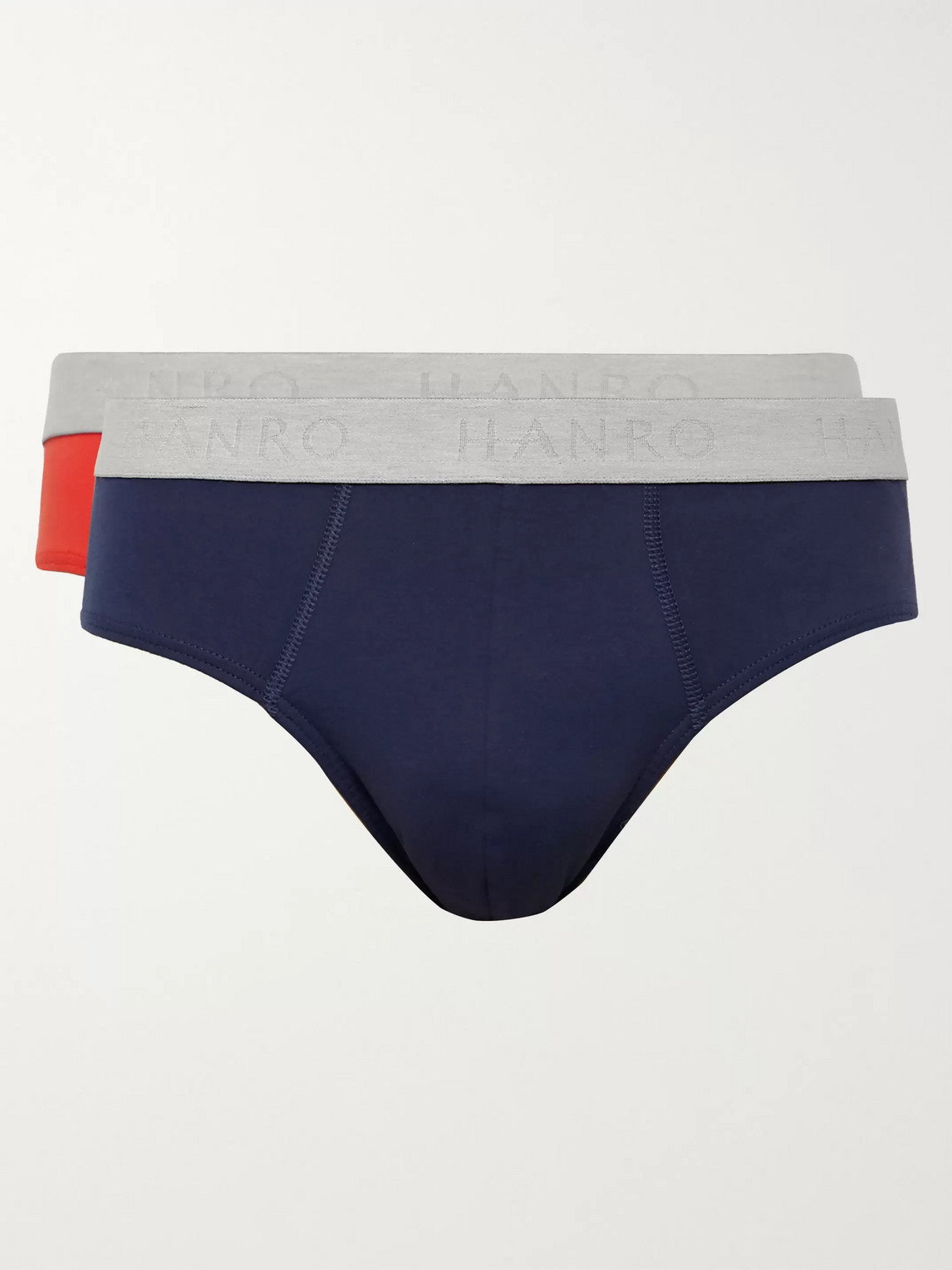 HANRO TWO-PACK STRETCH-COTTON JERSEY BRIEFS