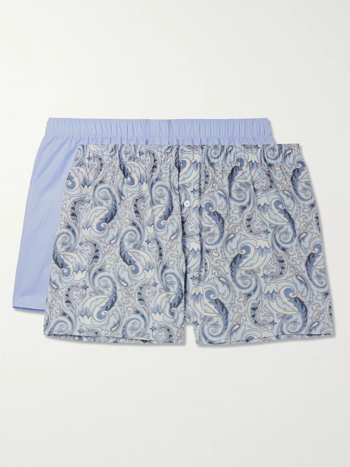 Hanro Two-pack Cotton Boxer Shorts In Blue