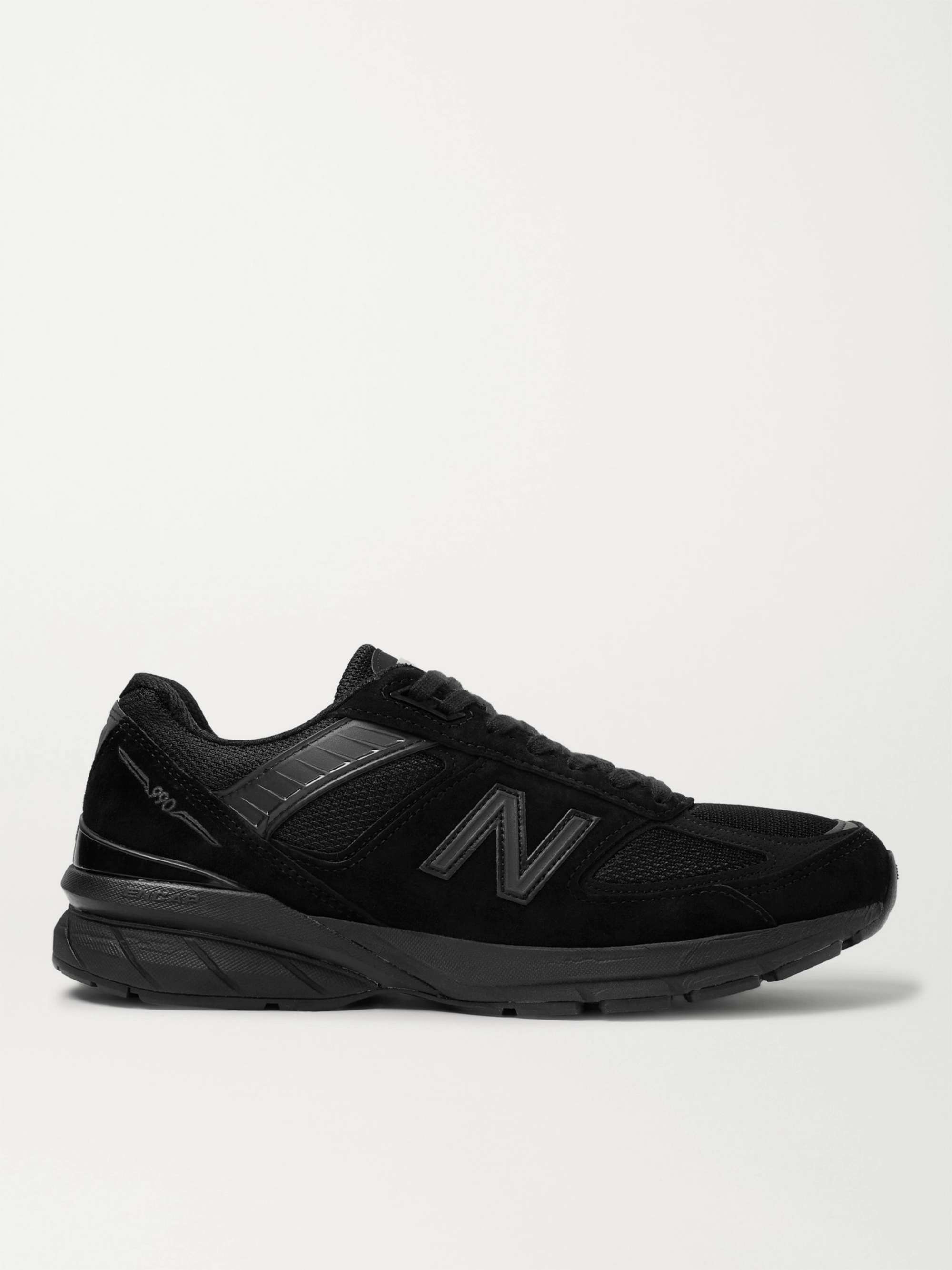 NEW BALANCE M990v5 Rubber-Trimmed Suede and Mesh Running Sneakers