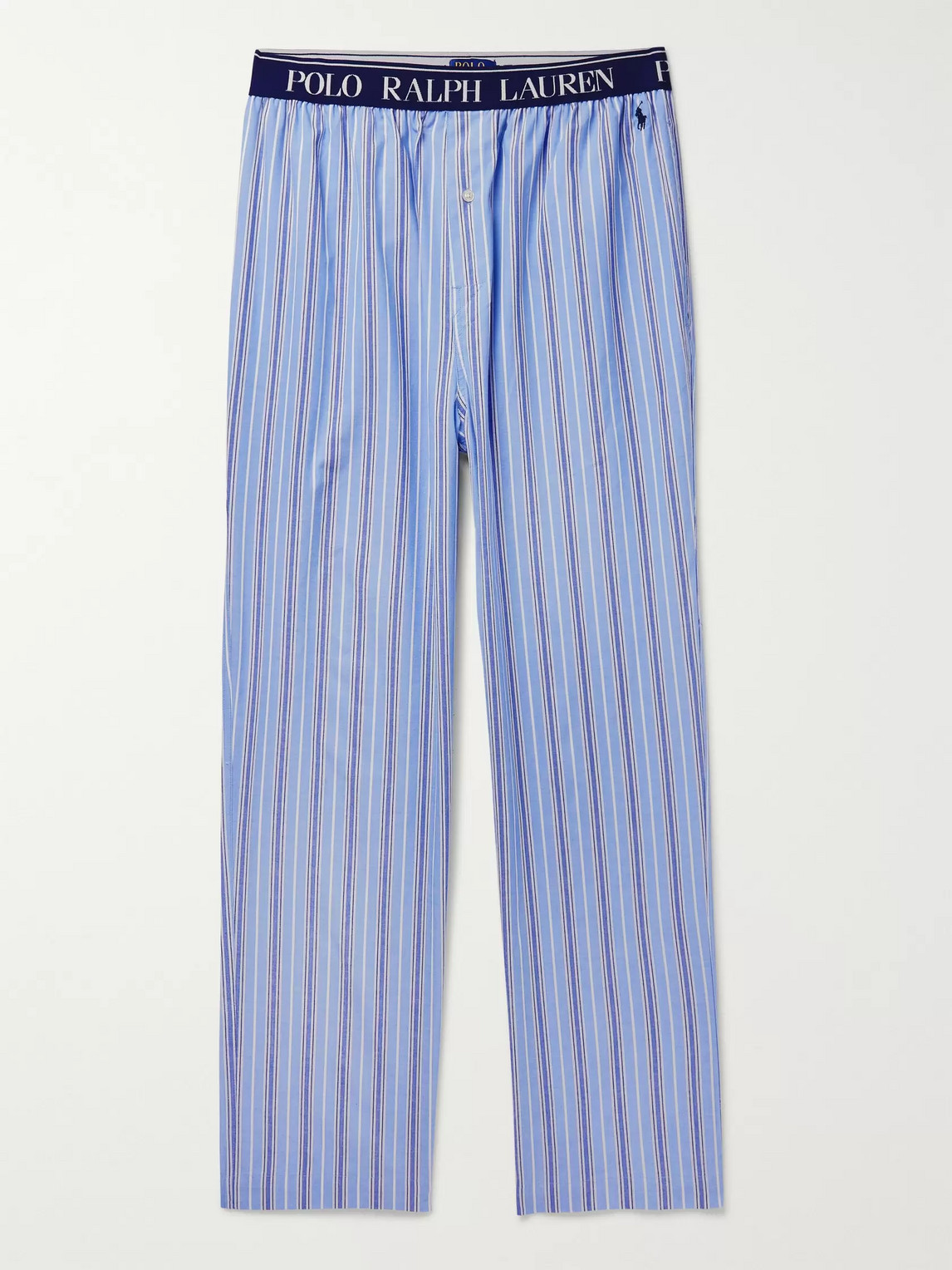 Polo Ralph Lauren Striped Cotton Pyjama Trousers In Blue
