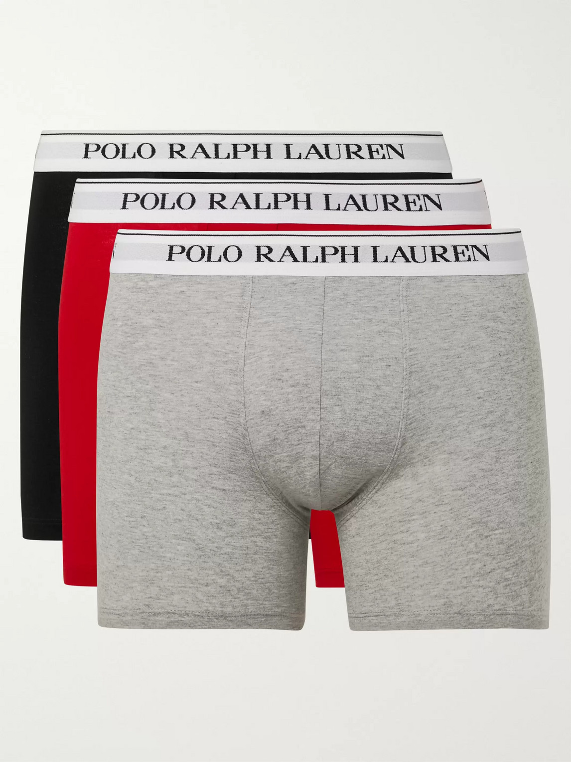 Polo Ralph Lauren Three-pack Stretch-cotton Boxer Briefs In Multi