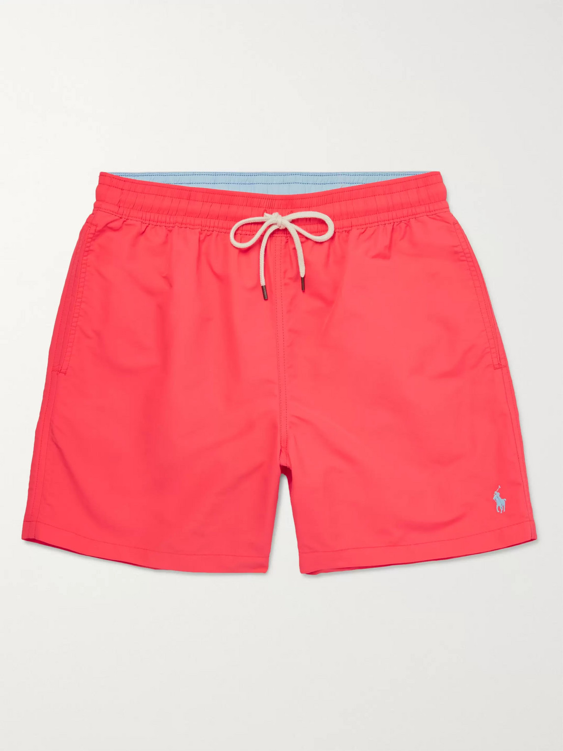 Polo Ralph Lauren Traveler Mid-length Swim Shorts In Red