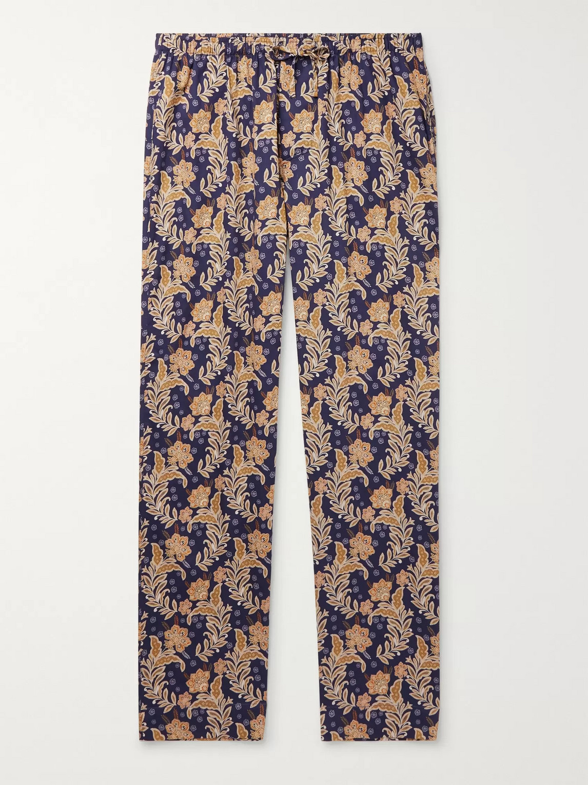 Zimmerli Floral-print Cotton Pyjama Trousers In Blue