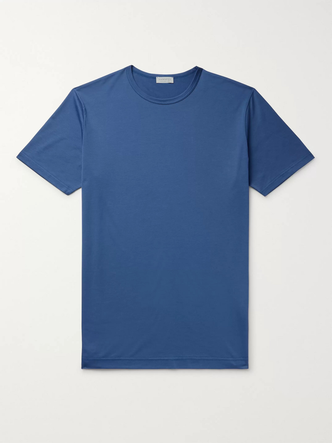 Sunspel Cotton-jersey T-shirt In Blue