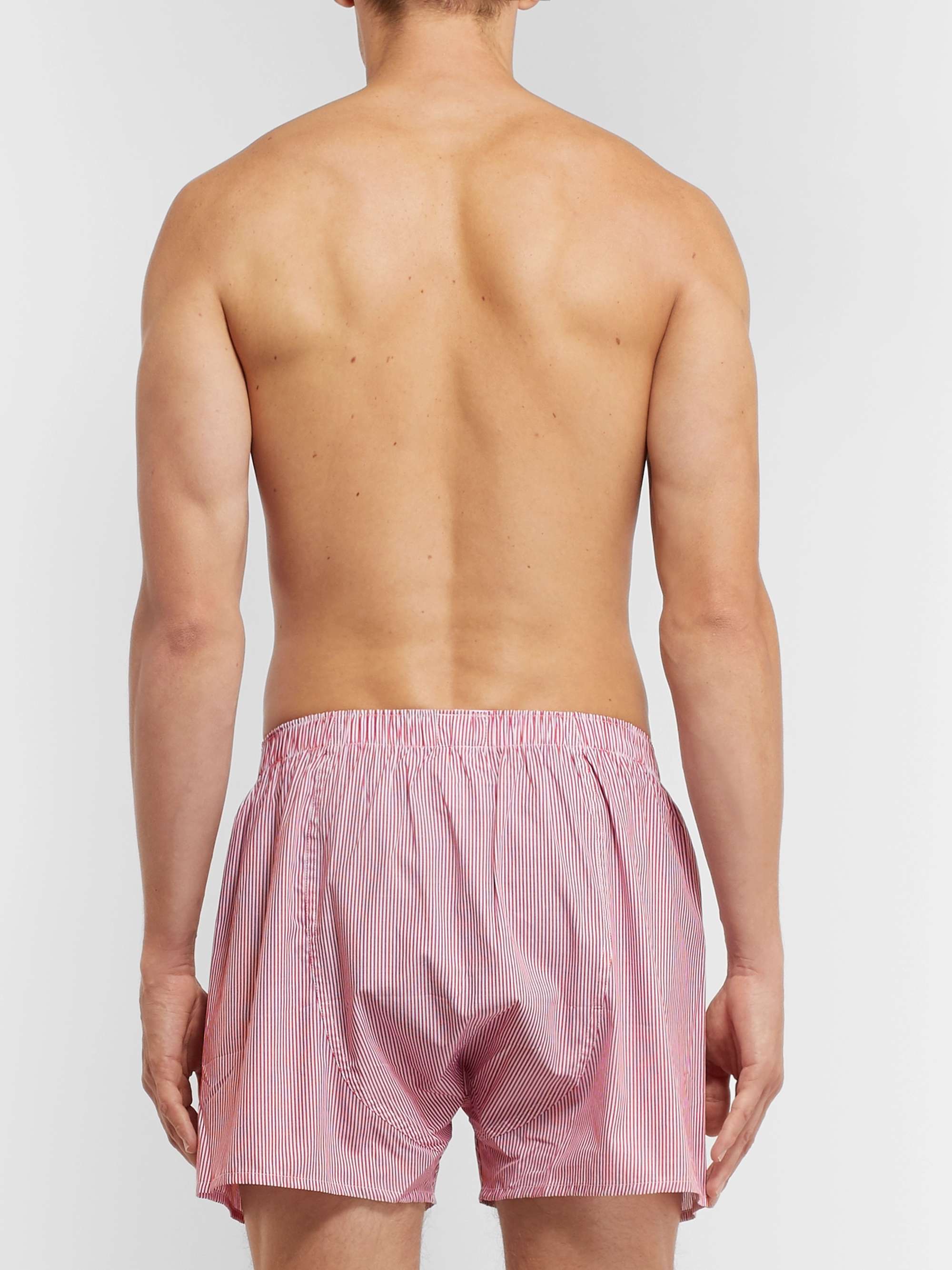 SUNSPEL Striped Cotton Boxer Shorts