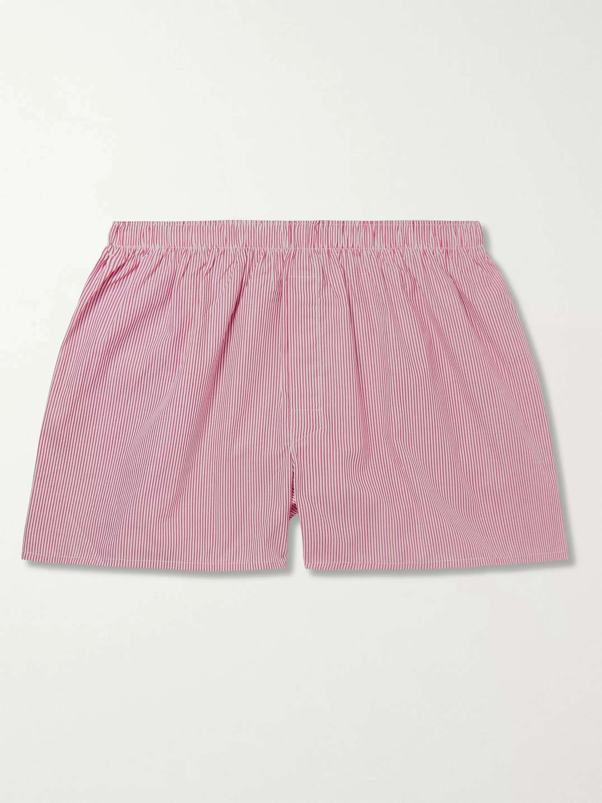 SUNSPEL Striped Cotton Boxer Shorts