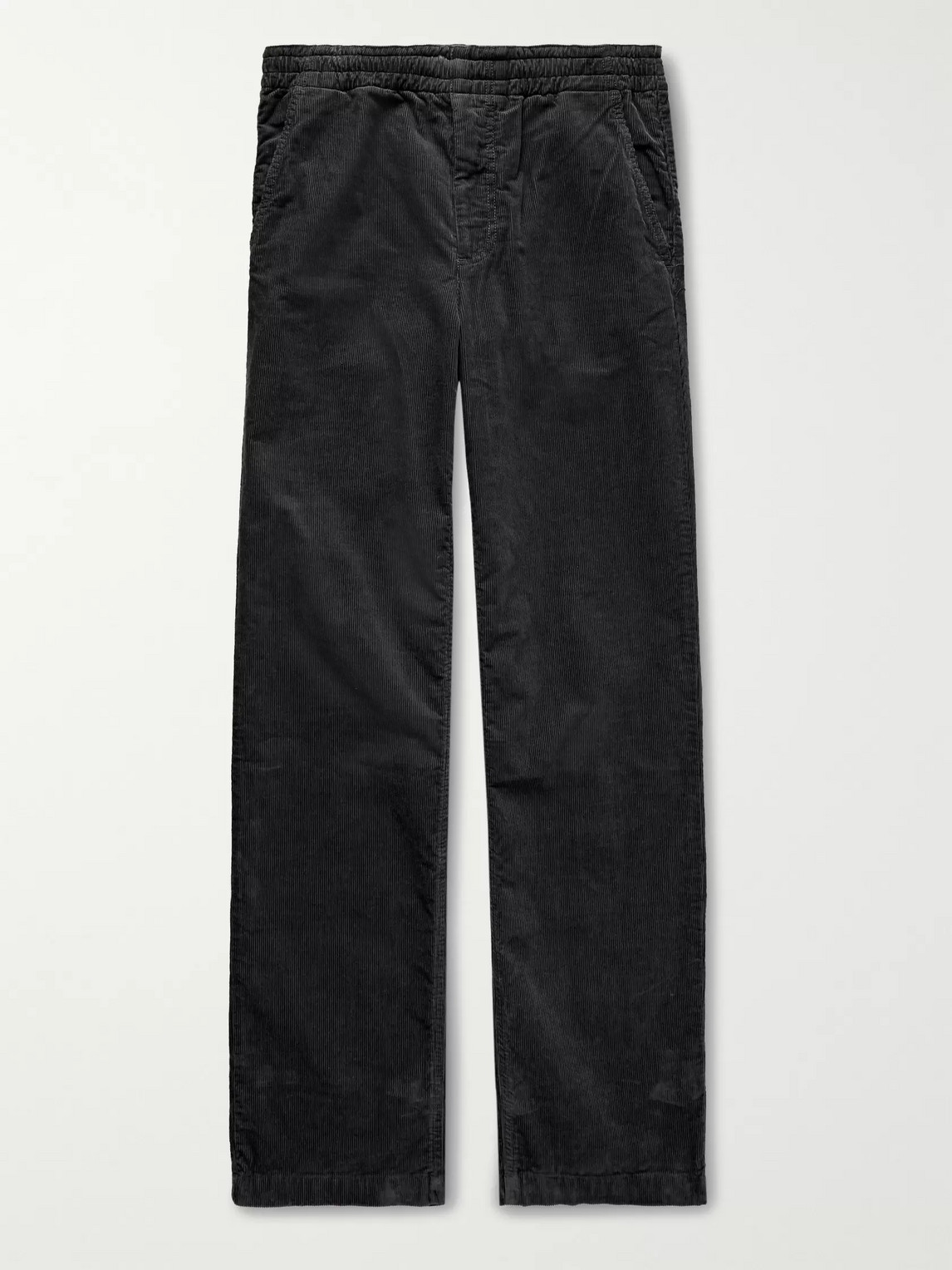 NORSE PROJECTS CHARCOAL EVALD COTTON-CORDUROY DRAWSTRING TROUSERS