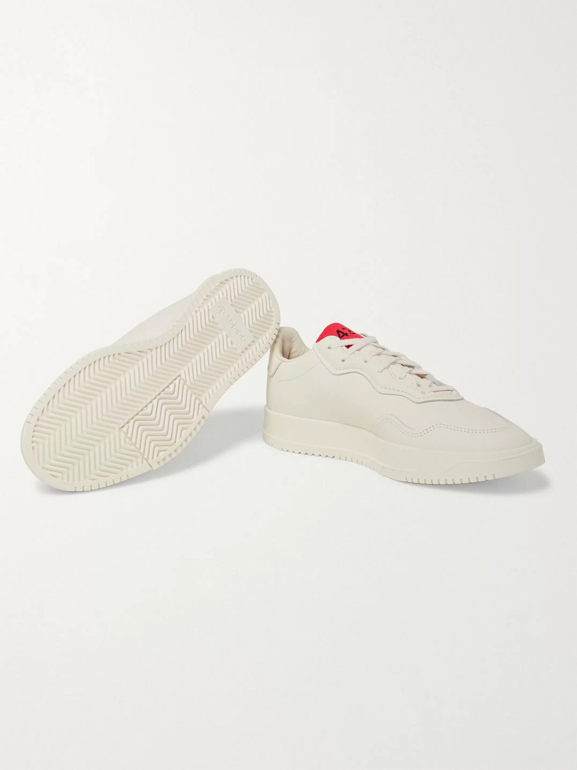 Shop Adidas Consortium 424 Sc Premiere Leather Sneakers In Neutrals