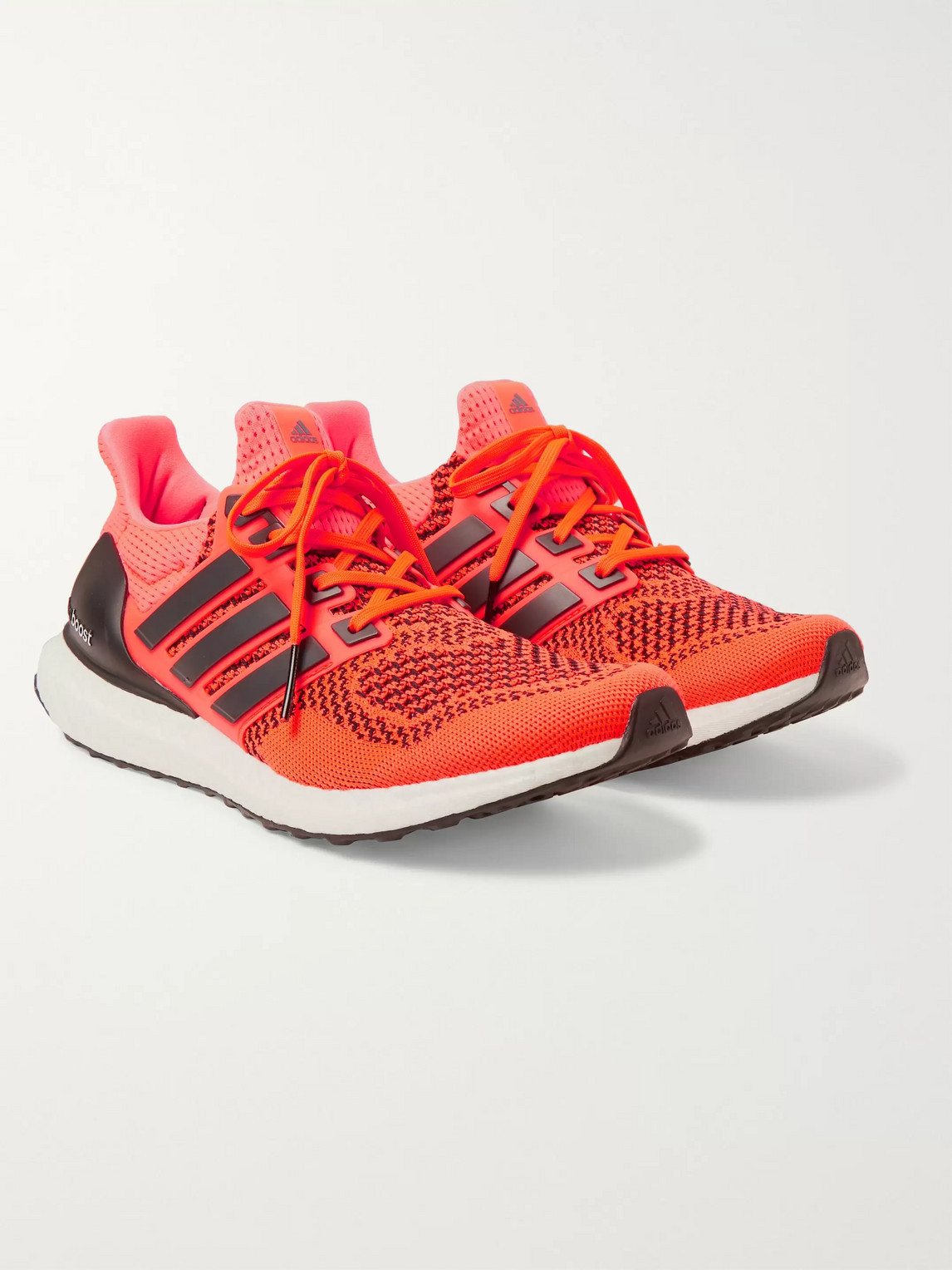 Adidas Consortium Ultraboost 1.0 Rubber-trimmed Primeknit Running Sneakers In Orange