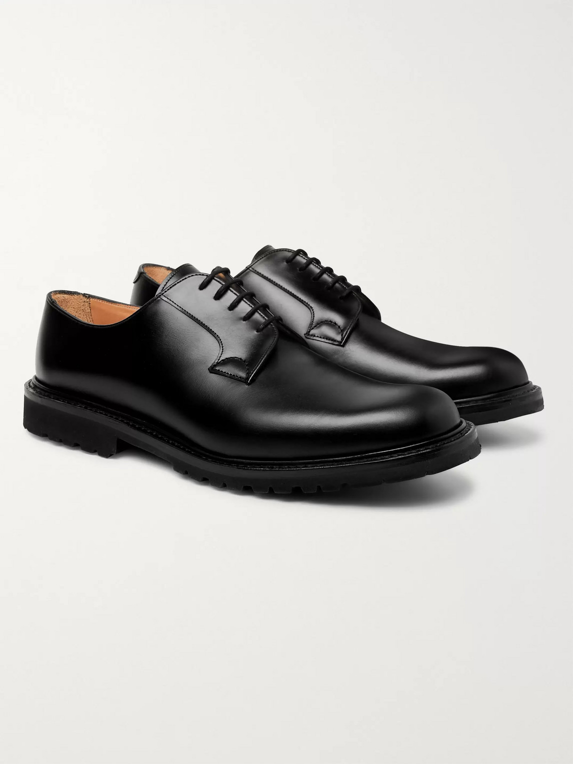 Cheaney Covent Leather Derby Shoes In Black