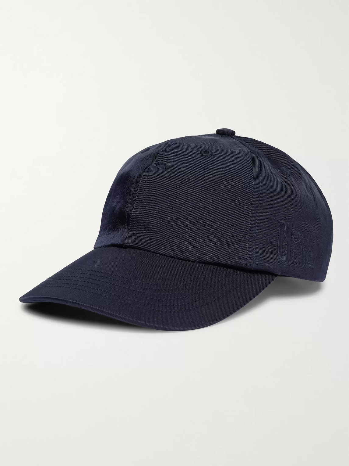 Affix Embroidered Nylon-twill Baseball Cap In Blue