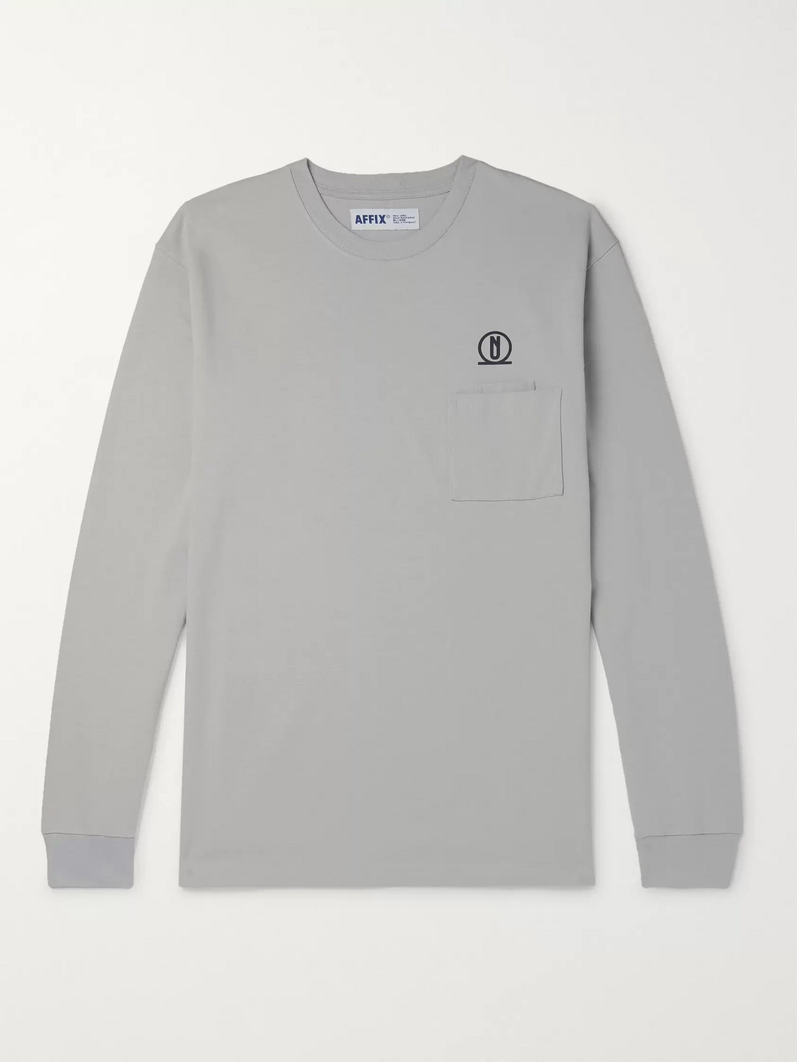 Affix Logo-print Cotton-jersey T-shirt In Grey
