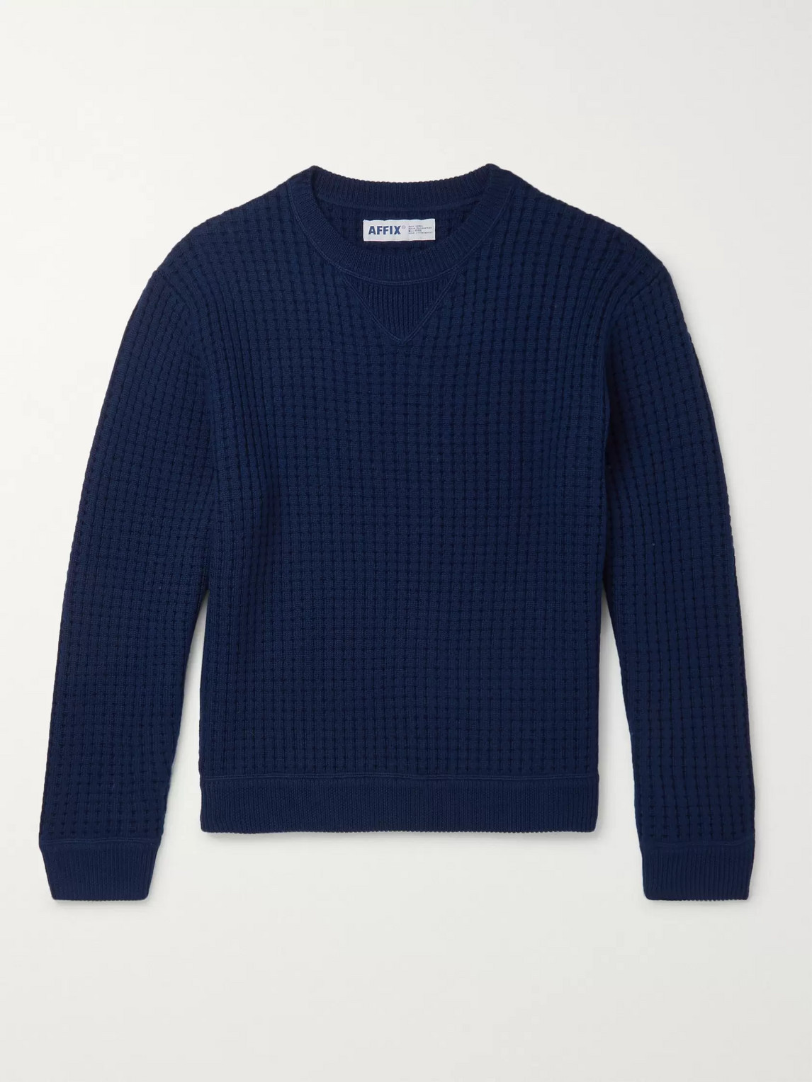 Affix Waffle-knit Merino Wool Sweater In Blue