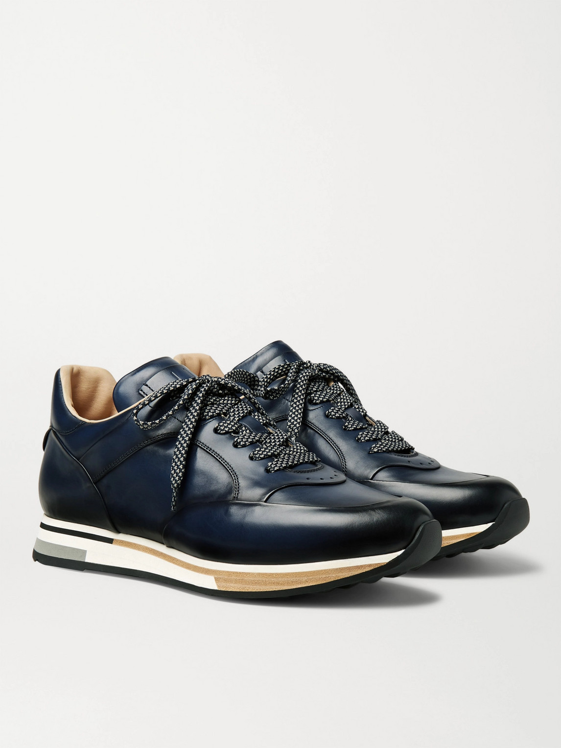 DUNHILL DUKE LEATHER SNEAKERS