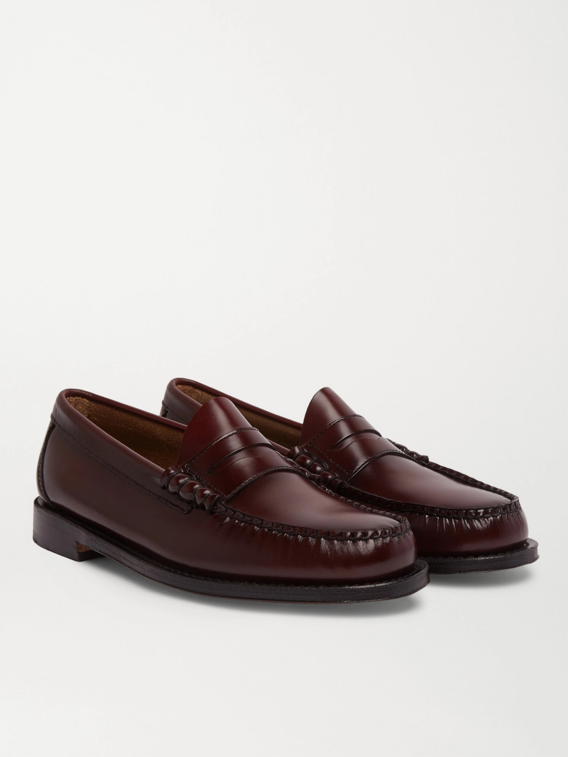 G.h. Bass Weejuns Heritage Larson Leather Penny Loafers In Burgundy