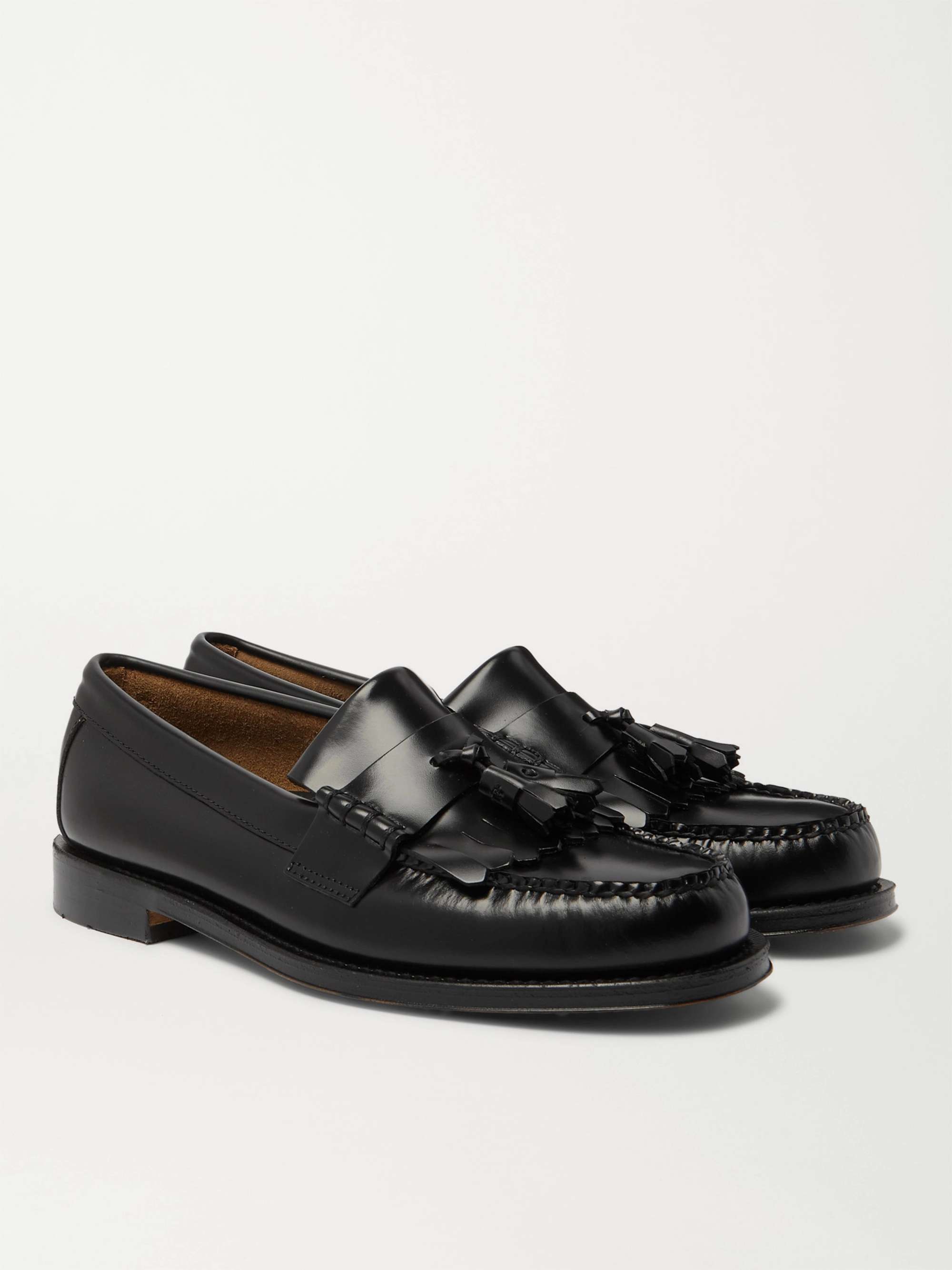 Black Weejuns Layton Kiltie Moc II Leather Tasselled Loafers | G.H