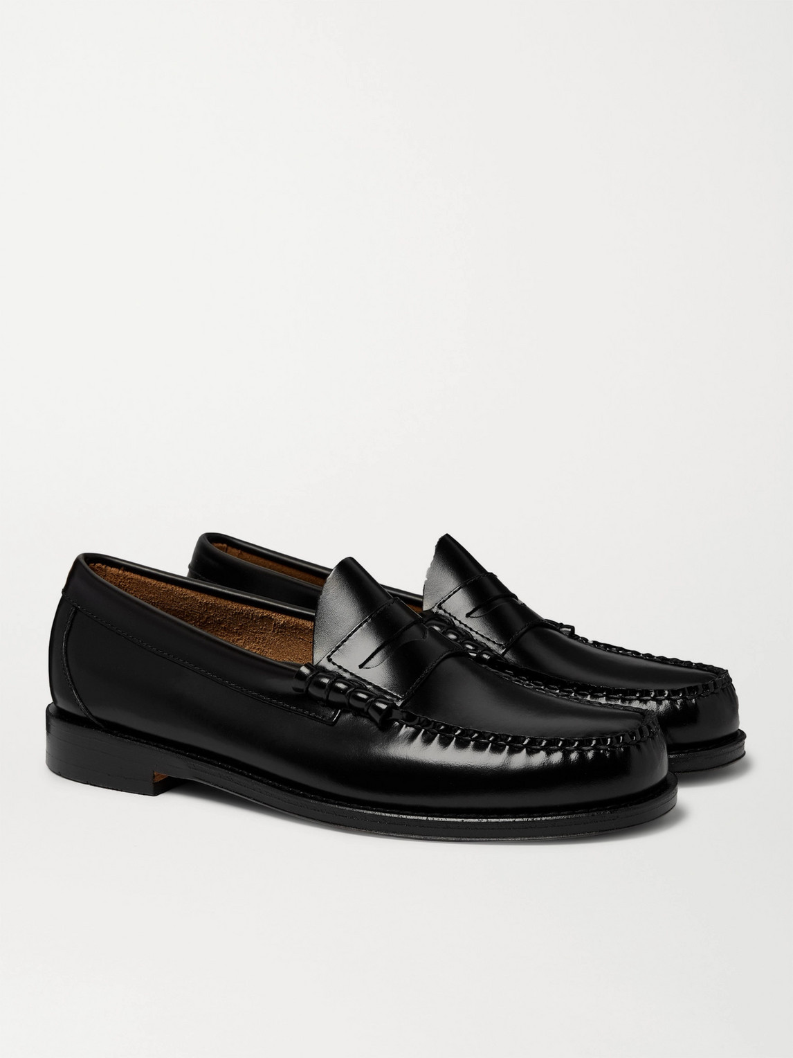 G.h. Bass Weejuns Heritage Larson Leather Penny Loafers In Black