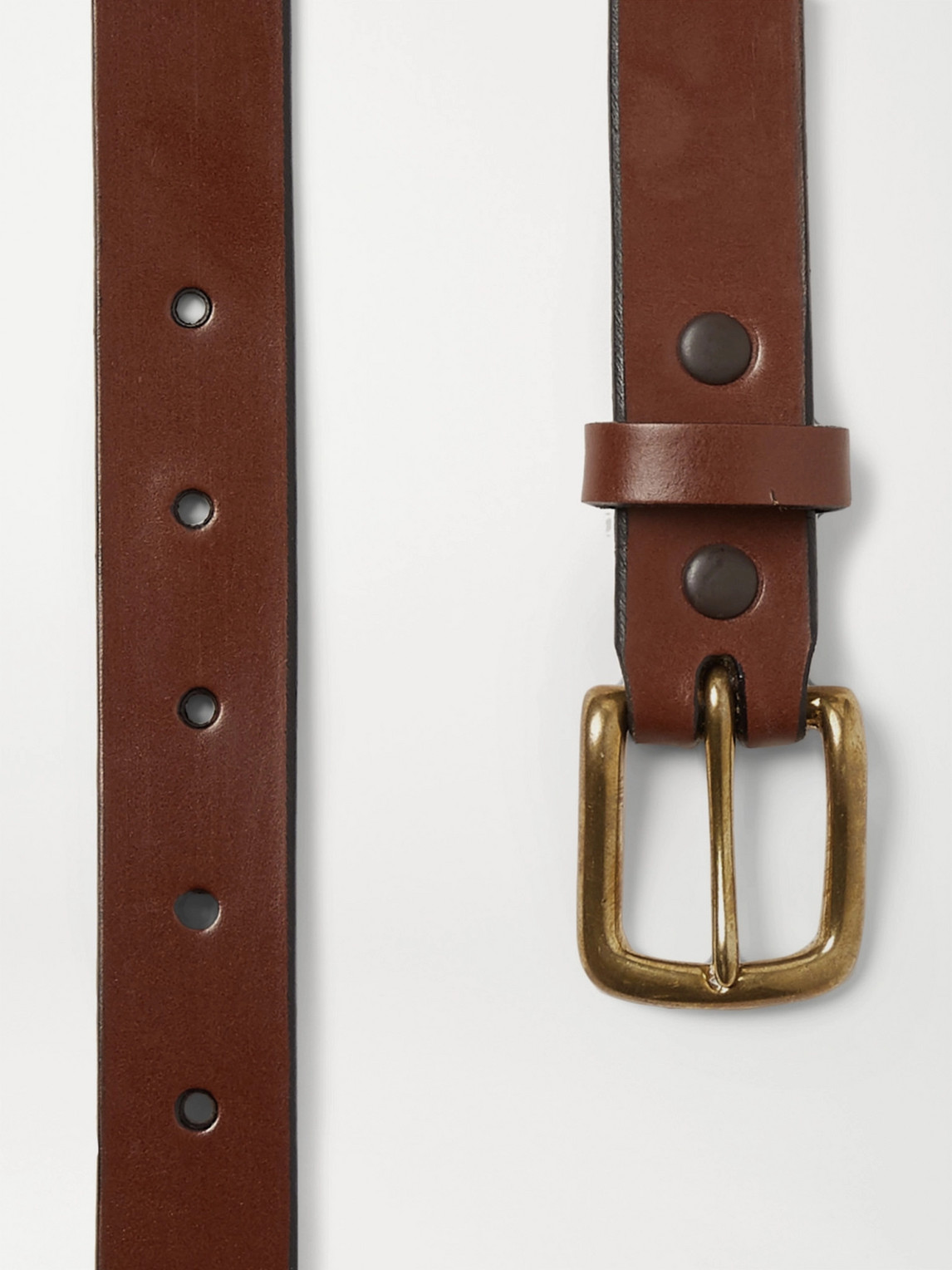 Shop Sid Mashburn 2.5cm Brown Leather Belt