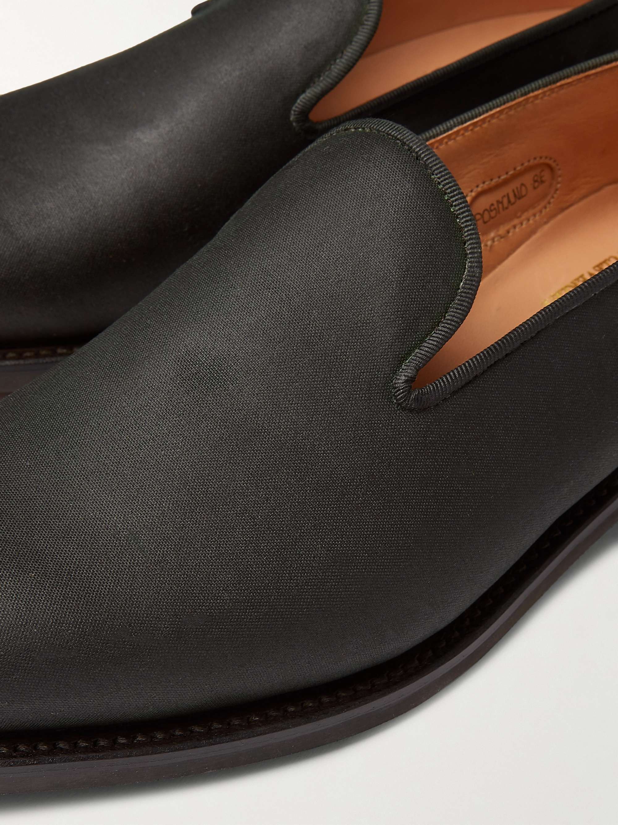 GEORGE CLEVERLEY Positano Waxed-Cotton Loafers