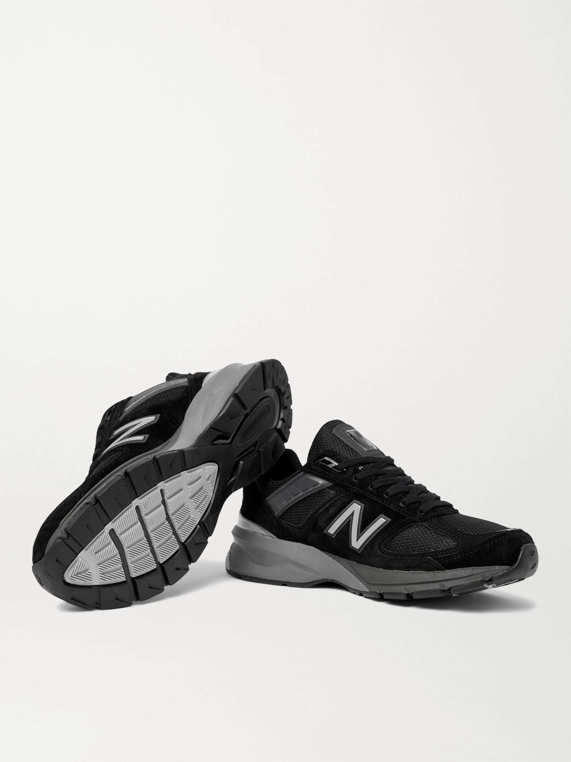 NEW BALANCE M990v5 Suede and Mesh Sneakers