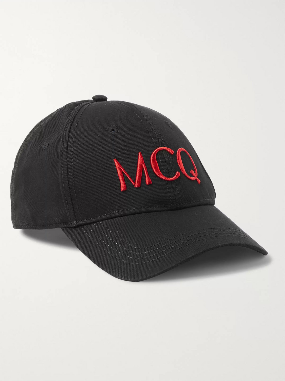 MCQ BY ALEXANDER MCQUEEN LOGO-EMBROIDERED COTTON BASEBALL CAP