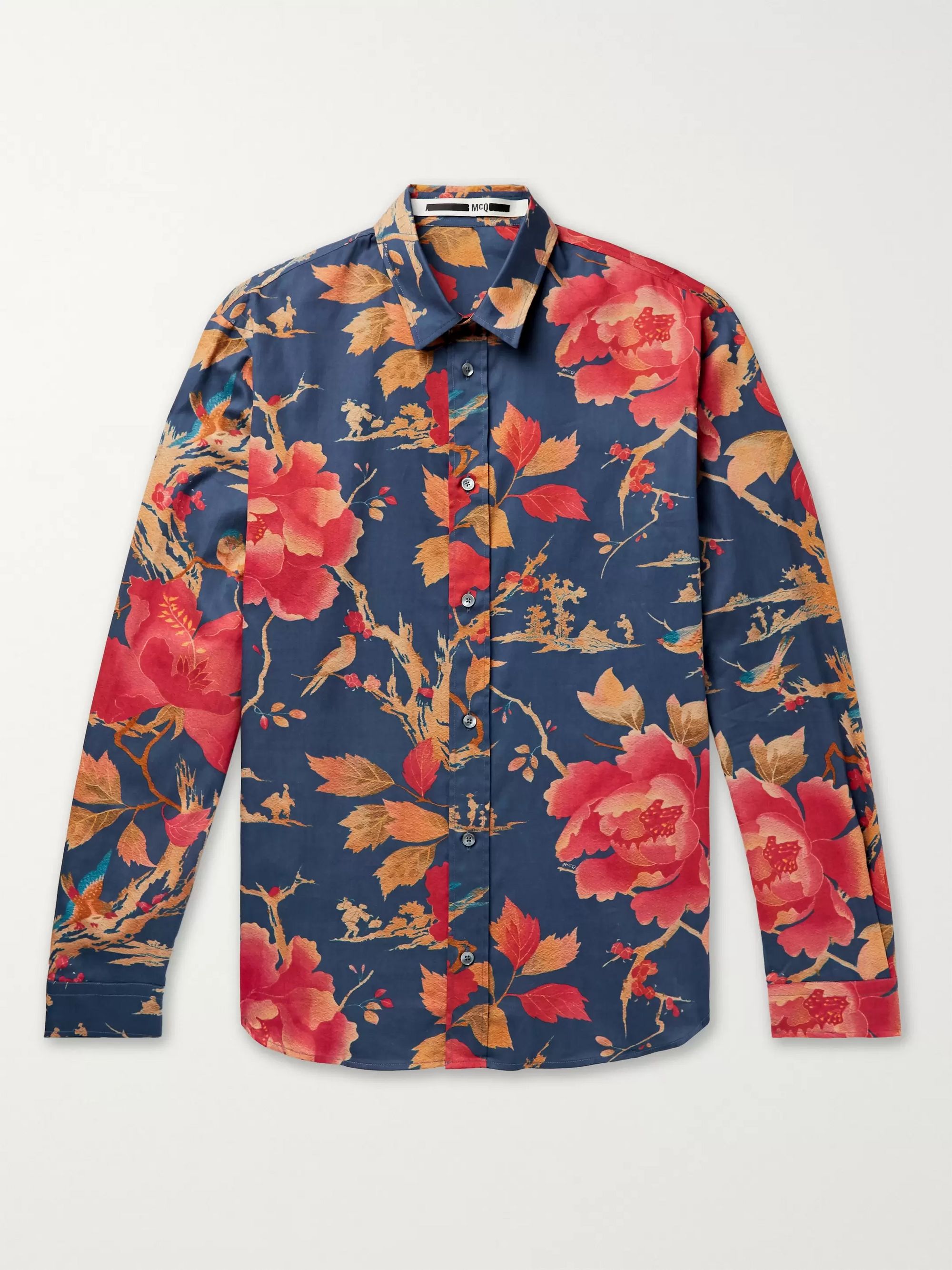 alexander mcqueen floral shirt