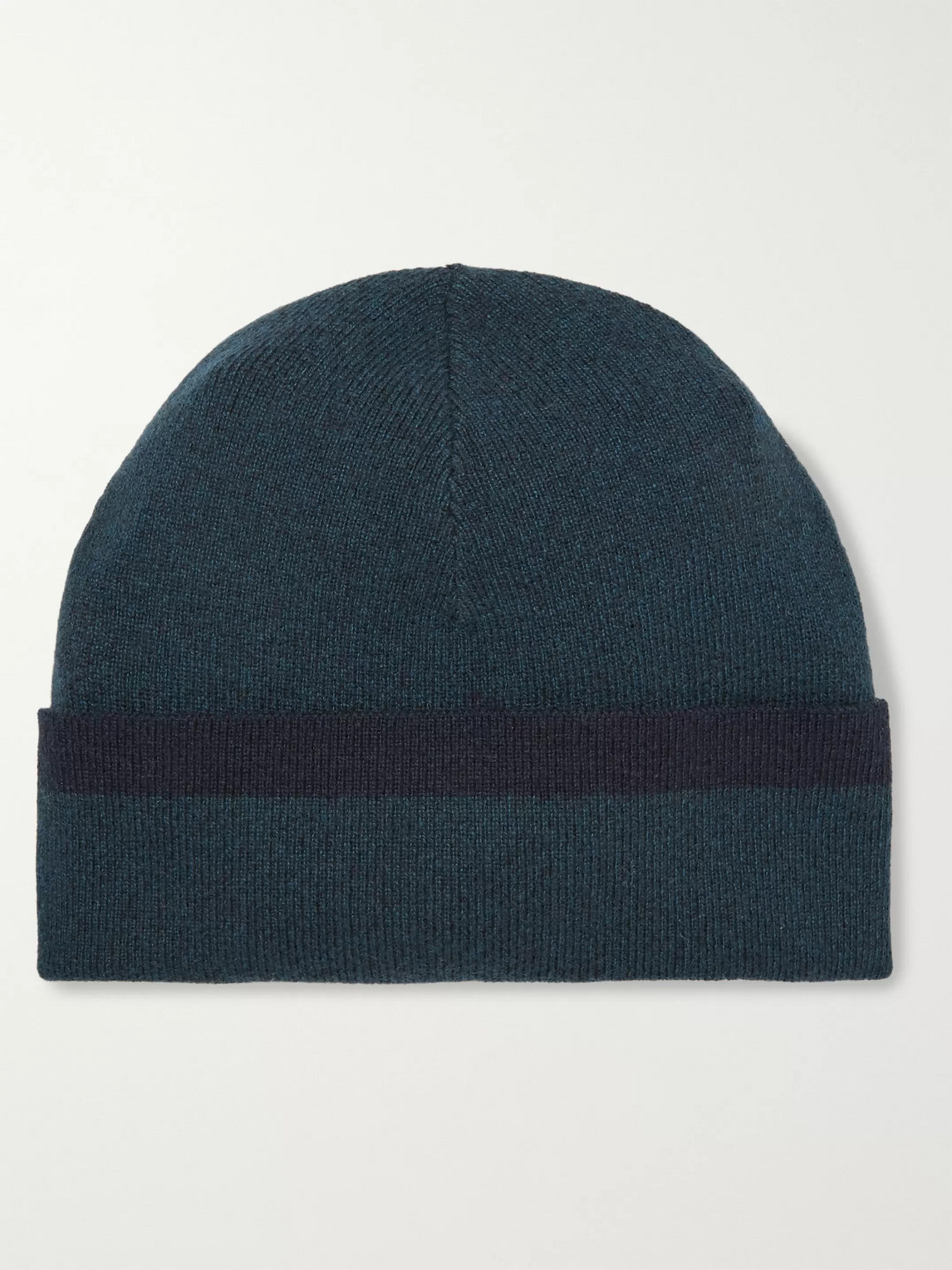 Theory Striped Mélange Cashmere Beanie In Green