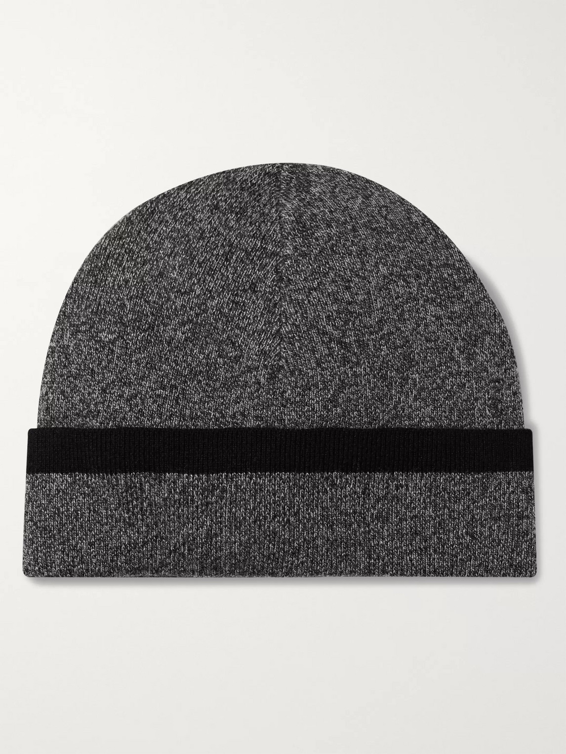 Theory Striped Mélange Cashmere Beanie In Gray