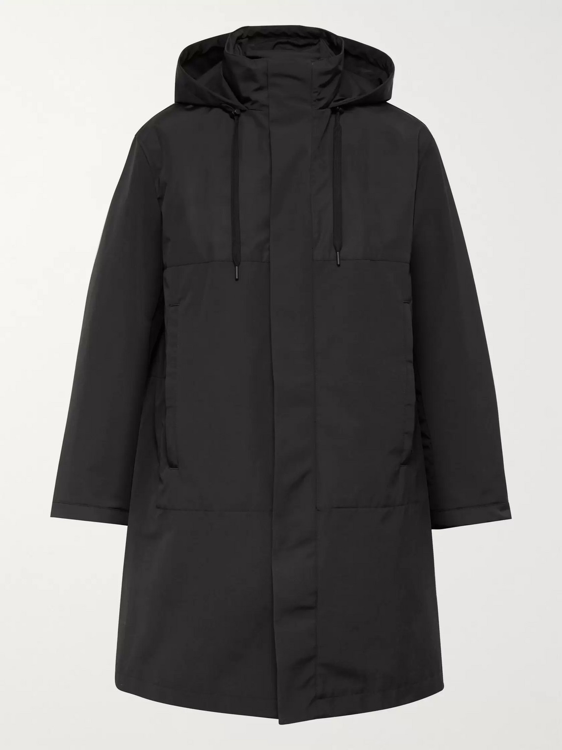 THEORY PHILIP SHELL-PANELLED COTTON-BLEND PARKA WITH REMOVABLE DOWN LINER