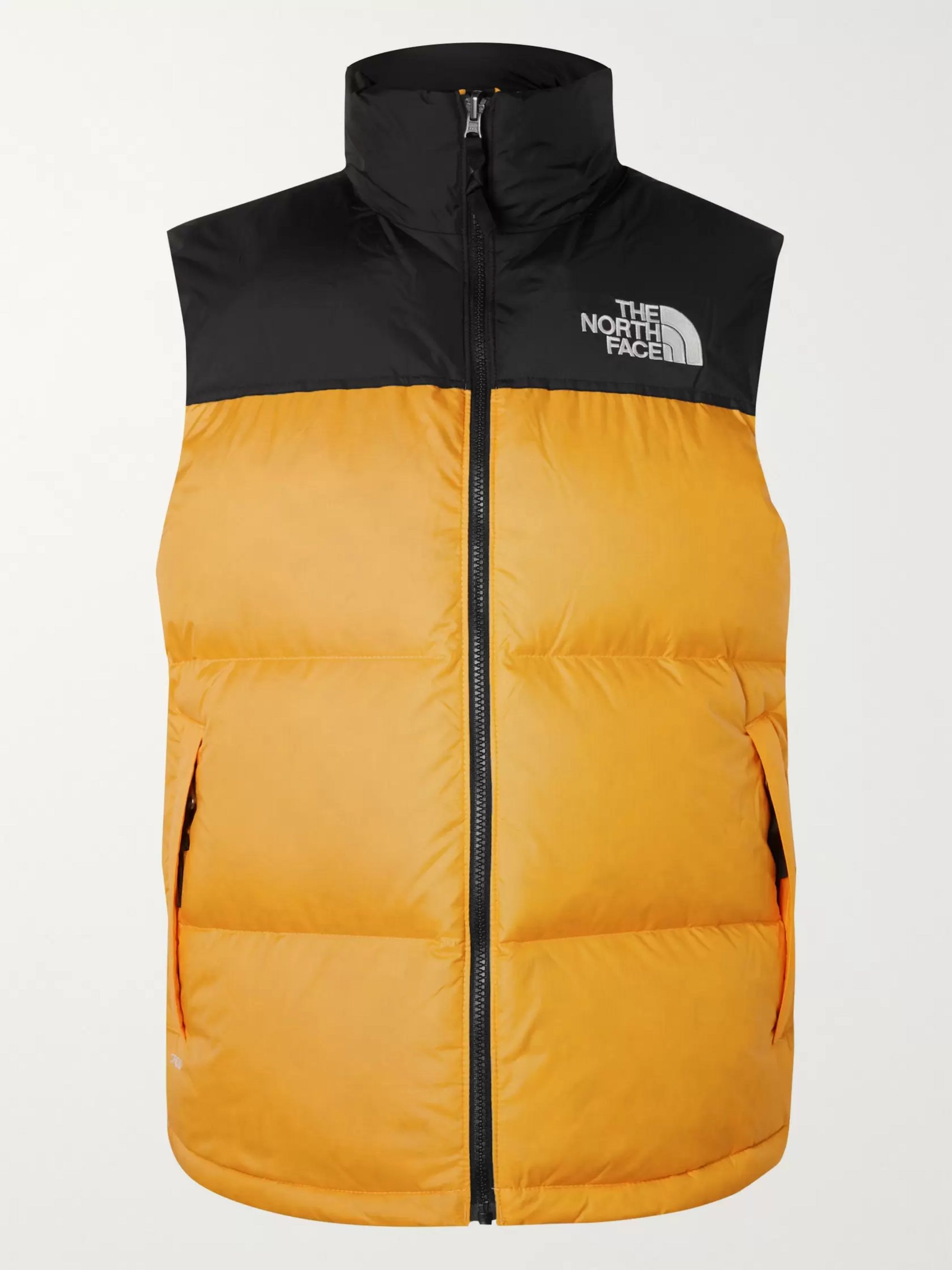 north face gilet yellow