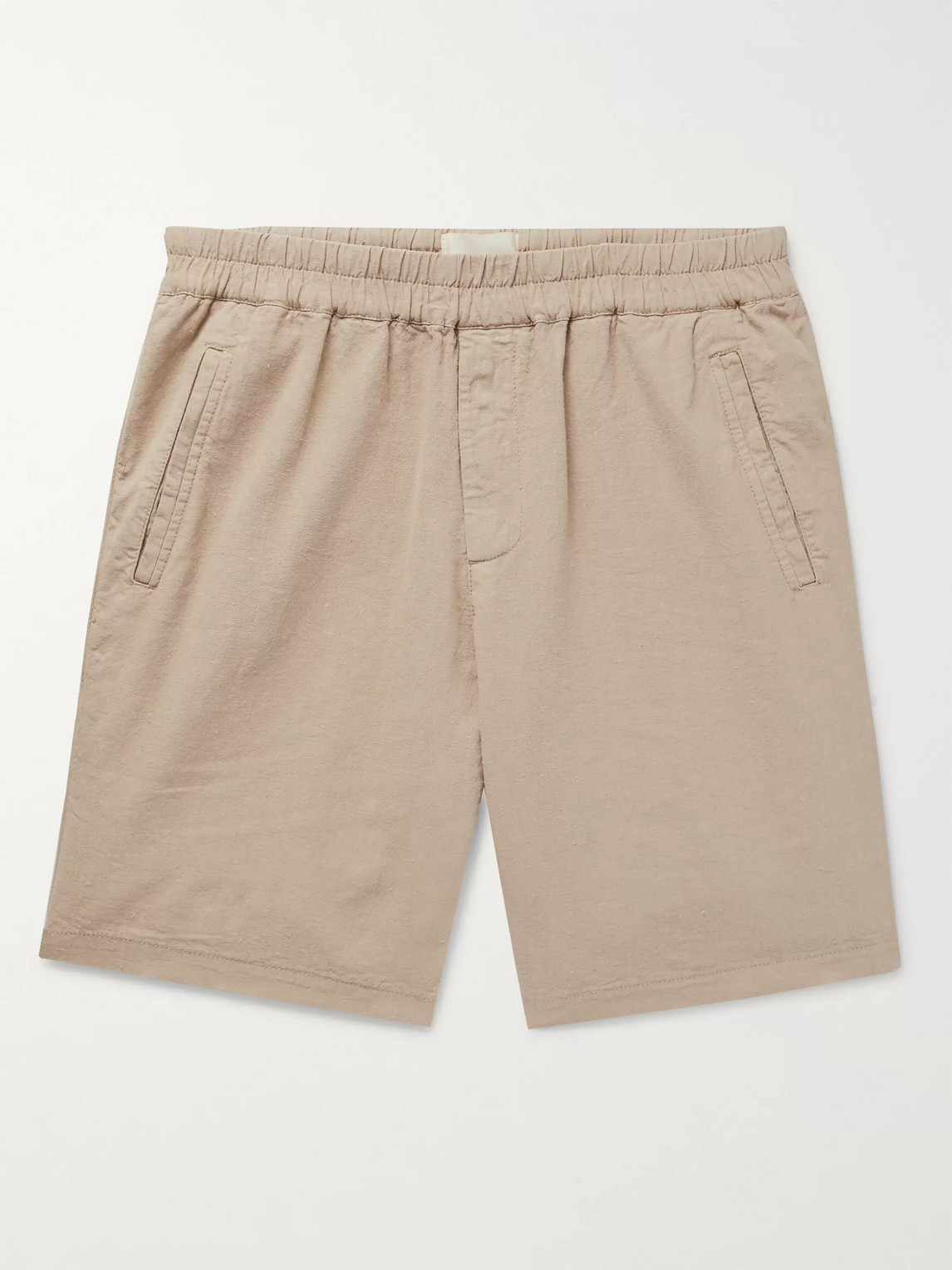 Folk Linen And Cotton-blend Shorts In Neutrals