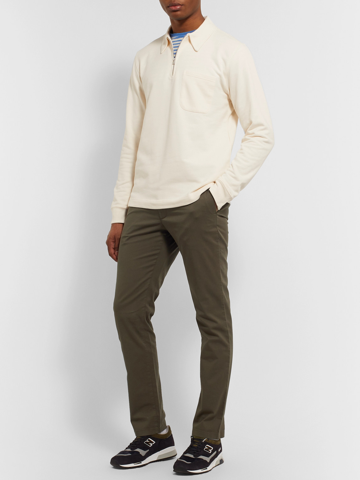Norse Projects Aros Slim-fit Cotton-twill Chinos In Green