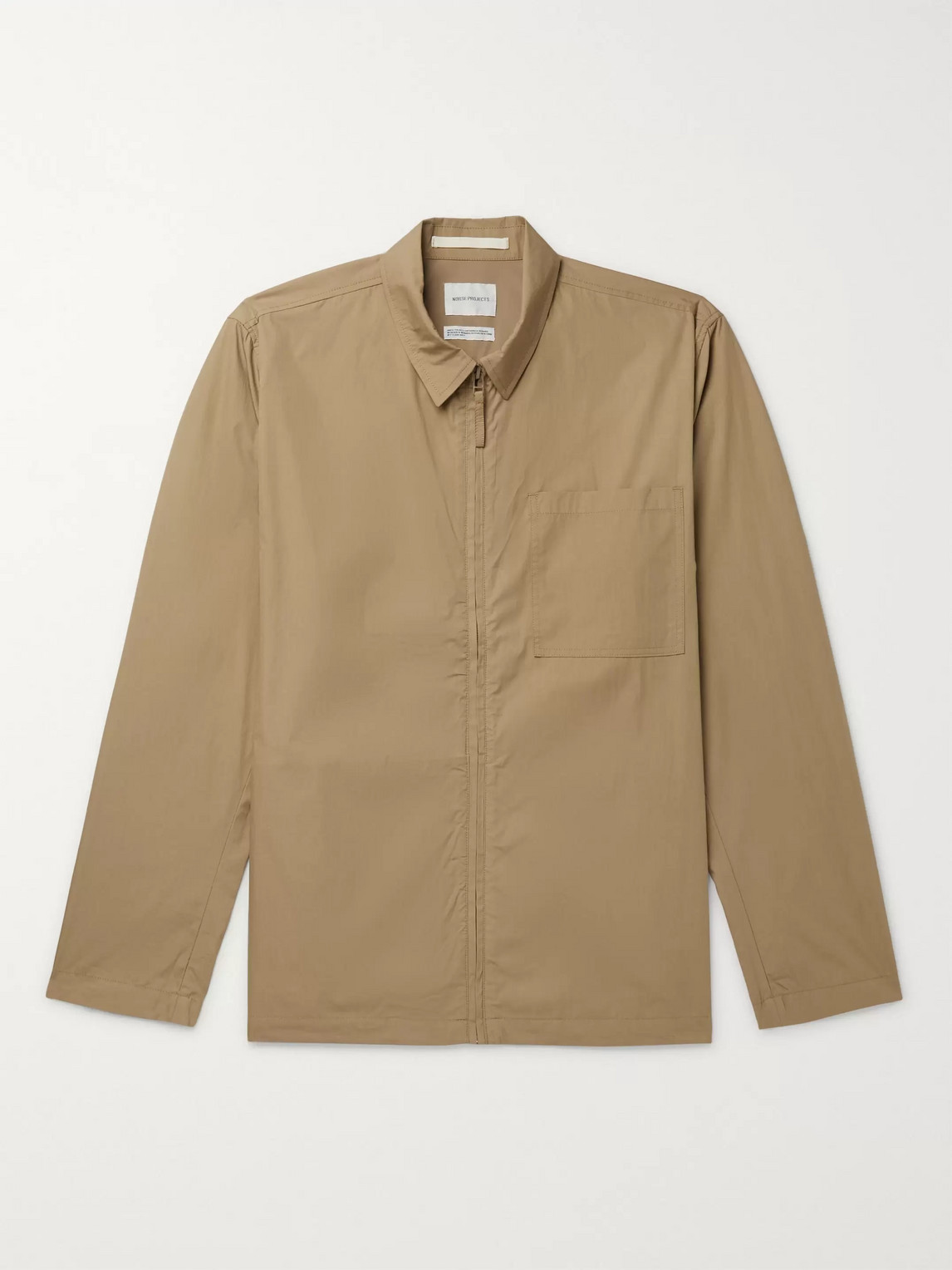 Norse Projects Jens Packable Cotton-blend Poplin Overshirt In Neutrals