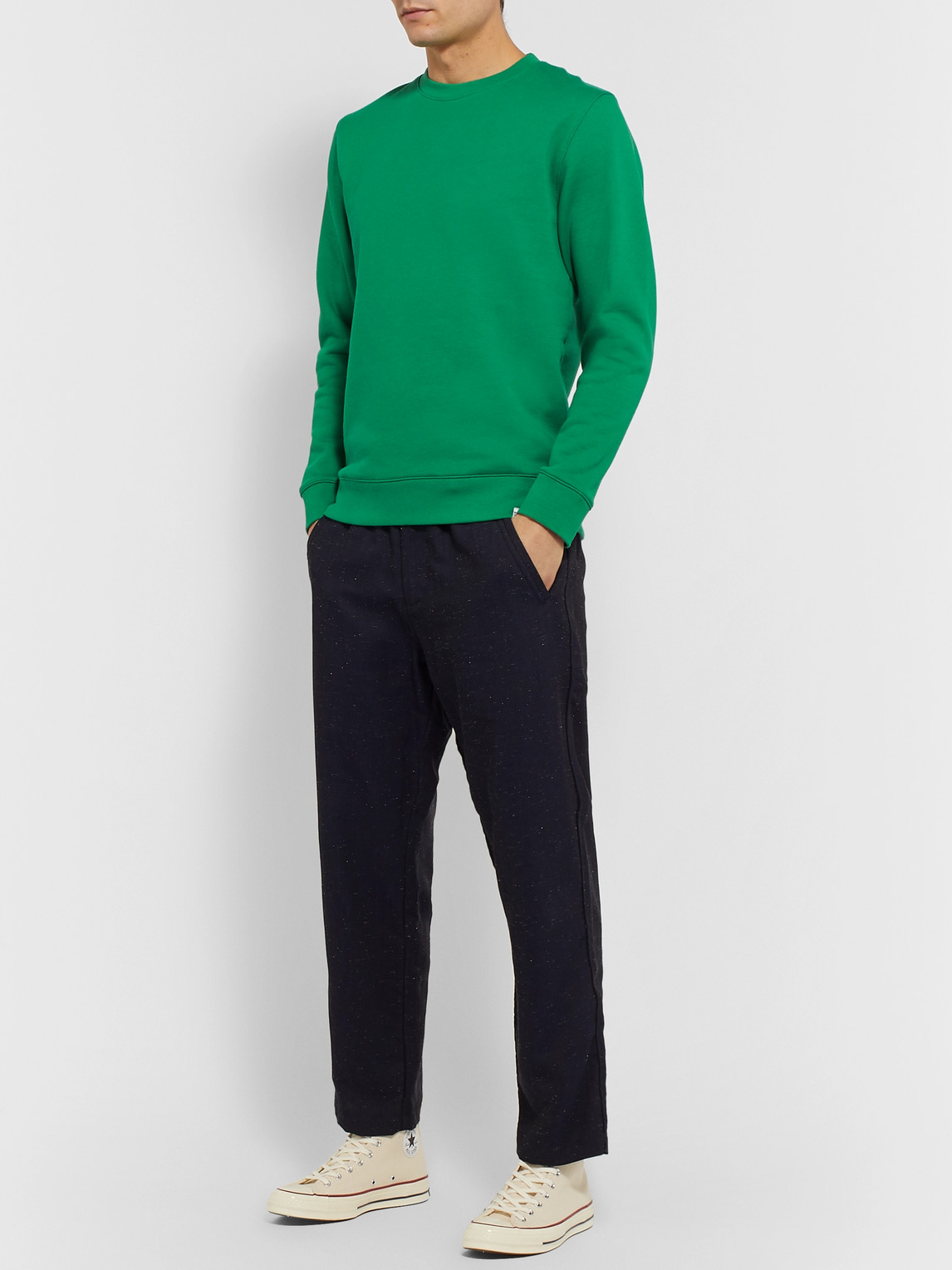 Norse Projects Vagn Loopback Cotton-jersey Sweatshirt In Green