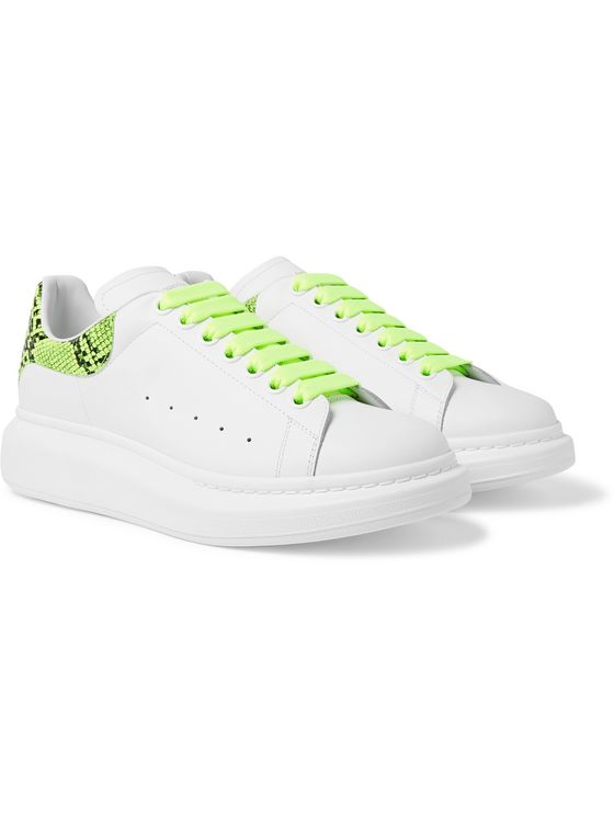 neon designer shoes