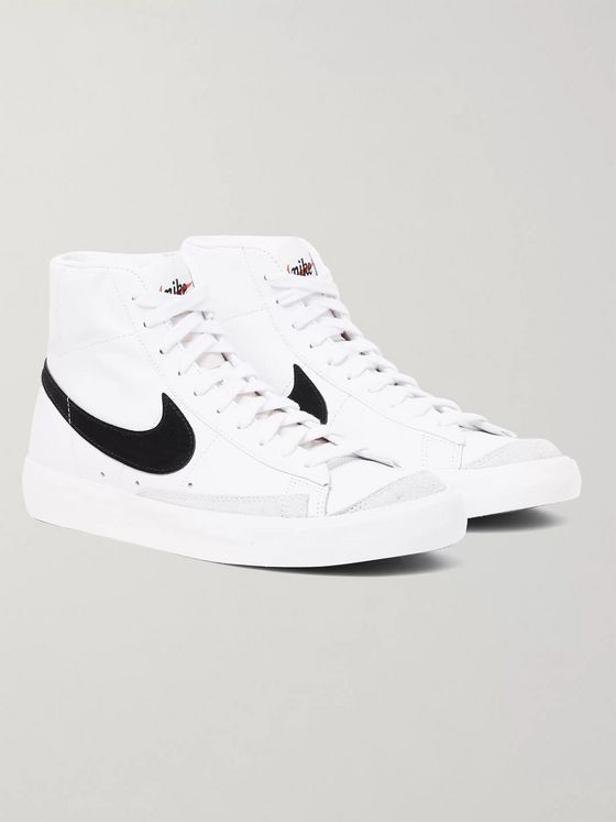 nike white leather high tops