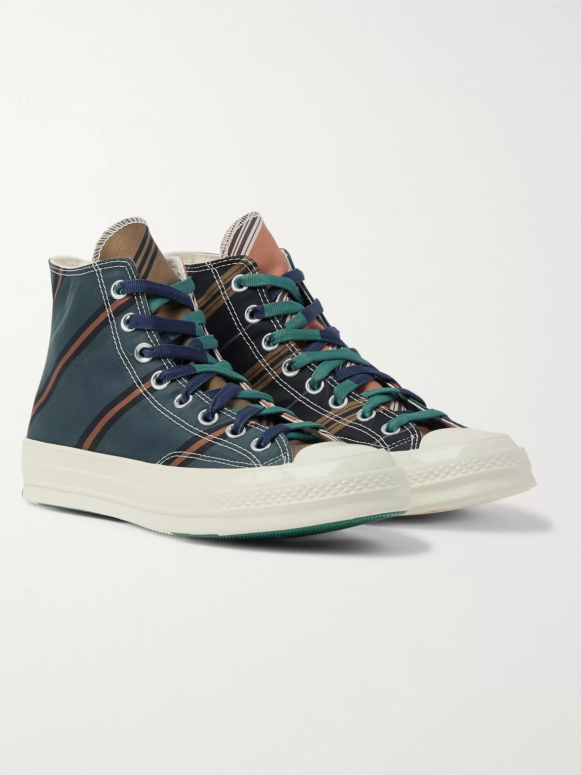 CONVERSE CHUCK 70 STRIPED CANVAS HIGH-TOP SNEAKERS