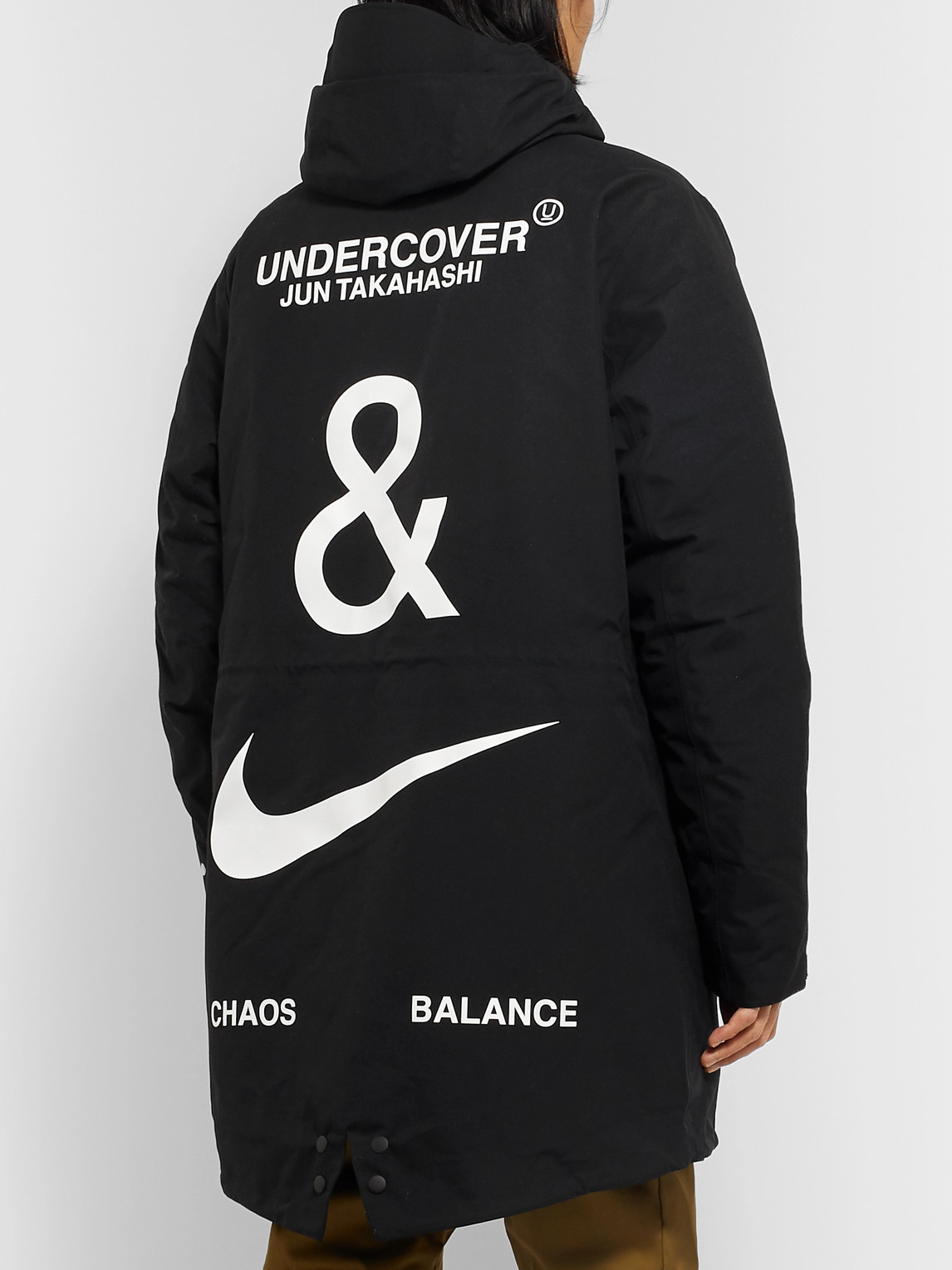 Nike Undercover Logo-print Coated-twill Parka With Detachable Quilted ...