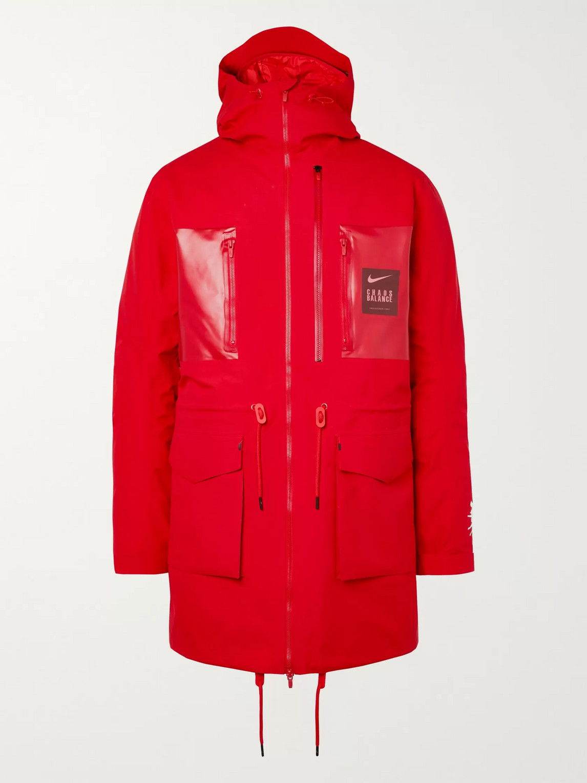 NIKE UNDERCOVER LOGO-PRINT COATED-TWILL PARKA WITH DETACHABLE QUILTED DOWN LINER