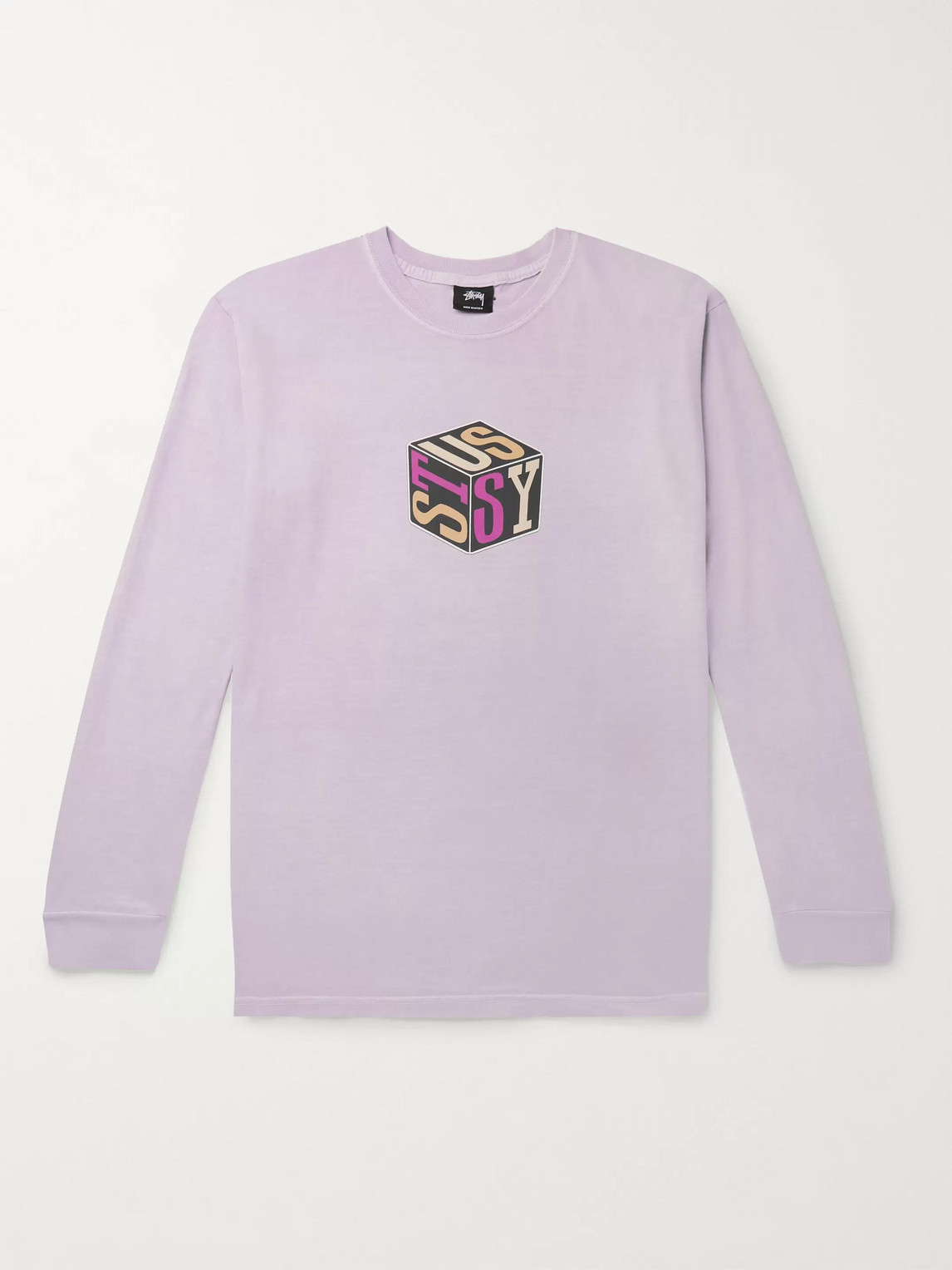 Stussy Logo-print Cotton-jersey T-shirt In Pink