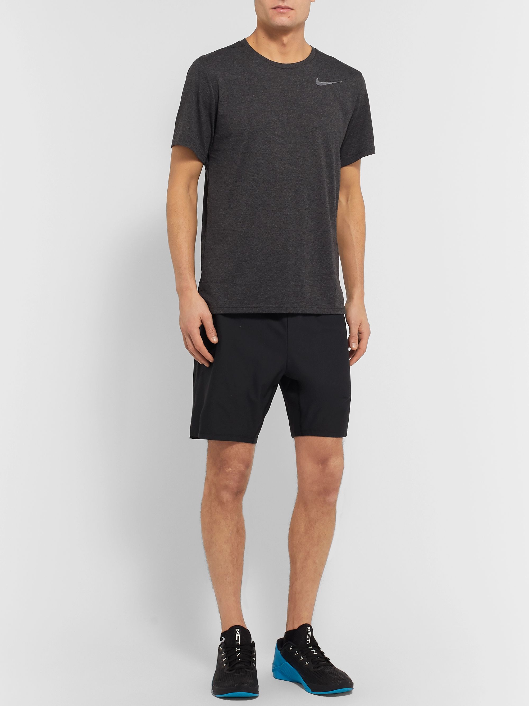 Slim-Fit Mesh-Panelled Stretch-Jersey 