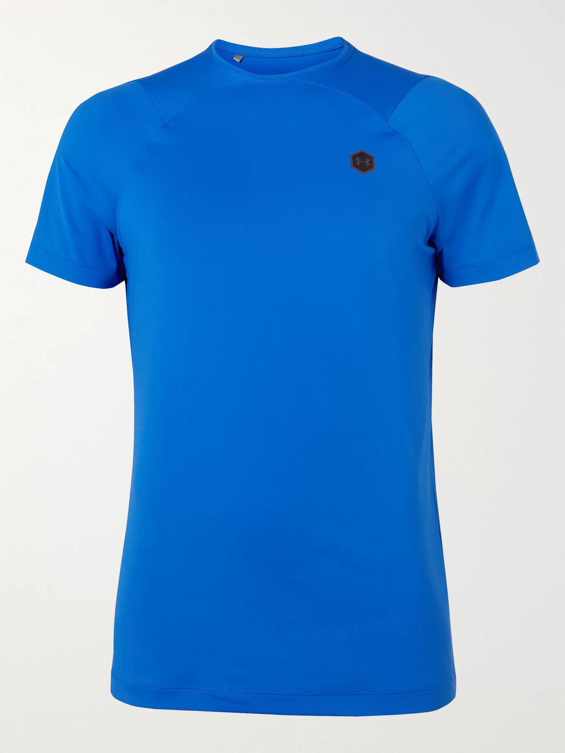 Under Armour Ua Rush Mesh-panelled Celliant Heatgear T-shirt In Blue