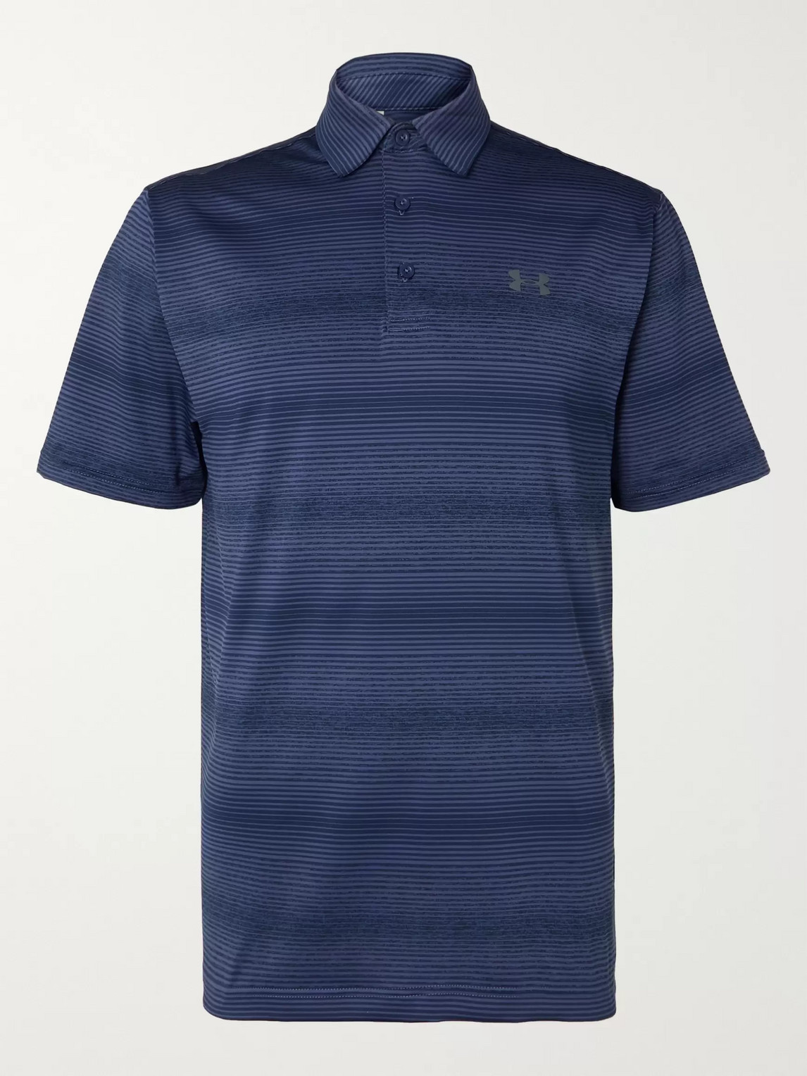 Under Armour Ua Playoff 2.0 Striped Stretch-jersey Golf Polo Shirt In Blue