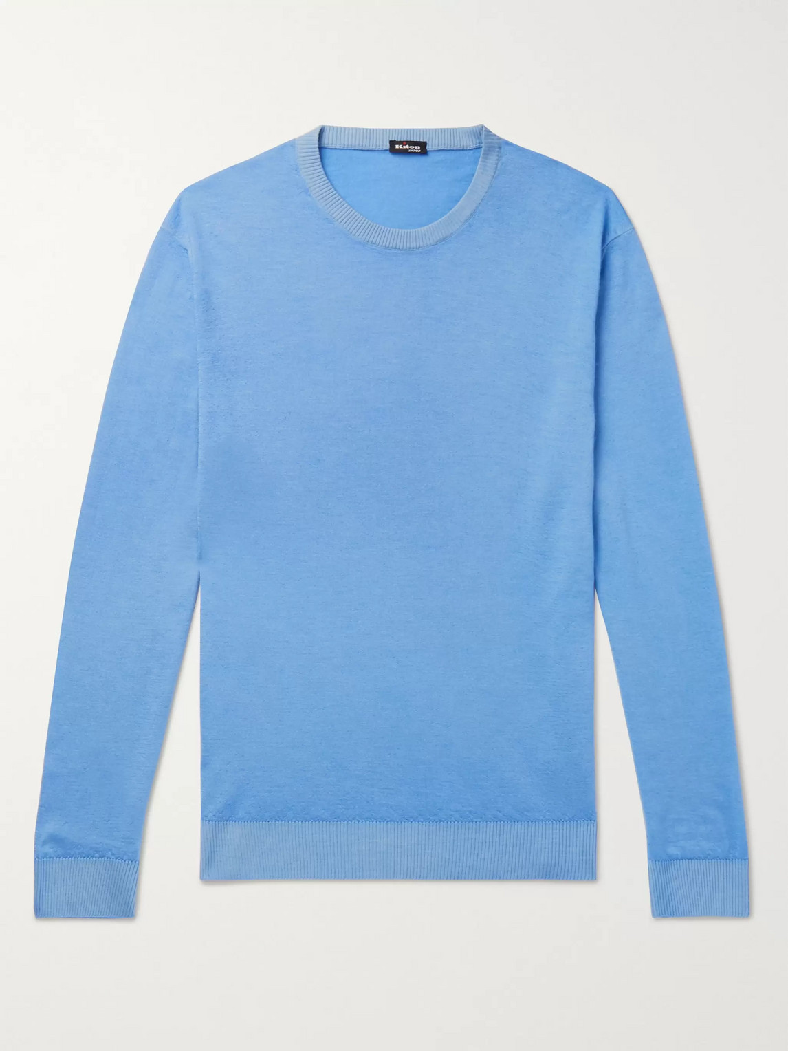 KITON SLIM-FIT CASHMERE AND SILK-BLEND SWEATER