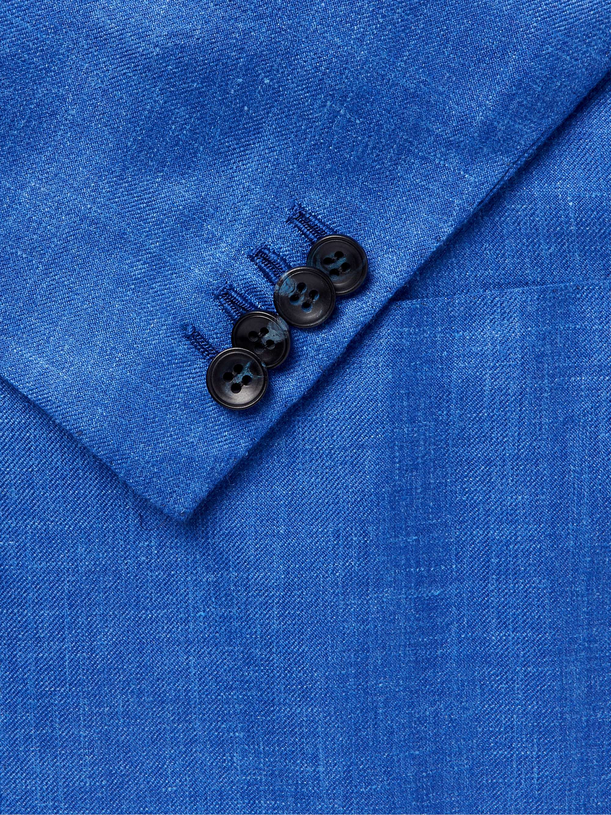 KITON Azure Slim-Fit Unstructured Cashmere, Linen and Silk-Blend Blazer