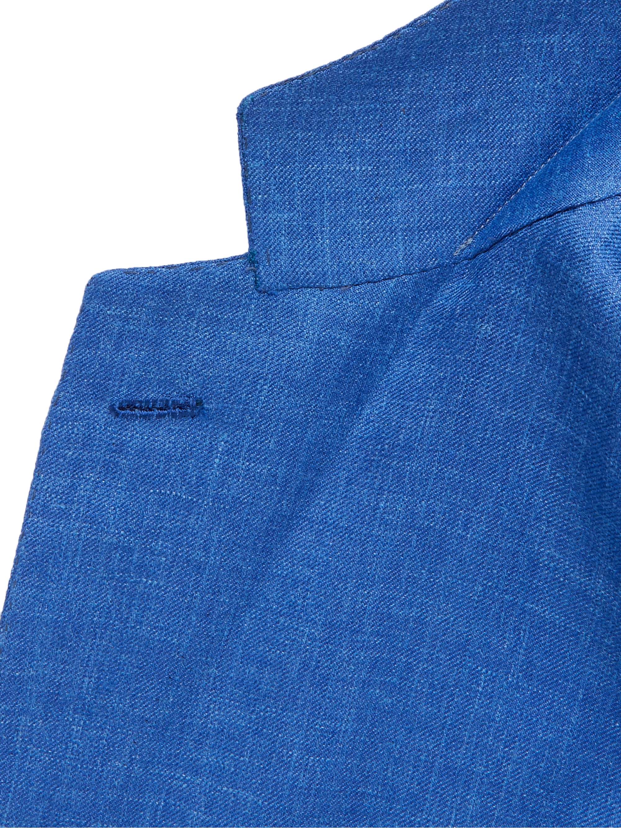 KITON Azure Slim-Fit Unstructured Cashmere, Linen and Silk-Blend Blazer